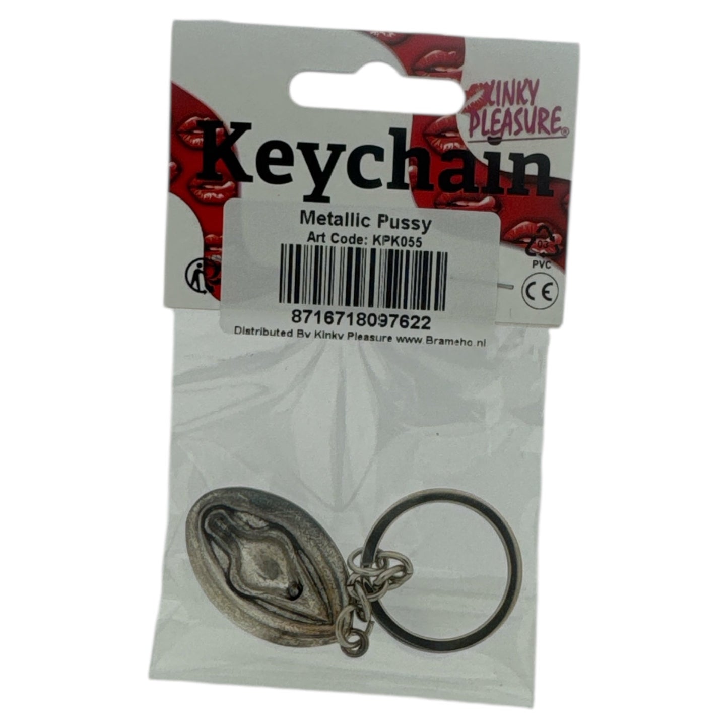 Zilveren Sleutelhanger Vulva – Erotische Sleutelhanger Metaal – Vagina Sleutelaccessoire