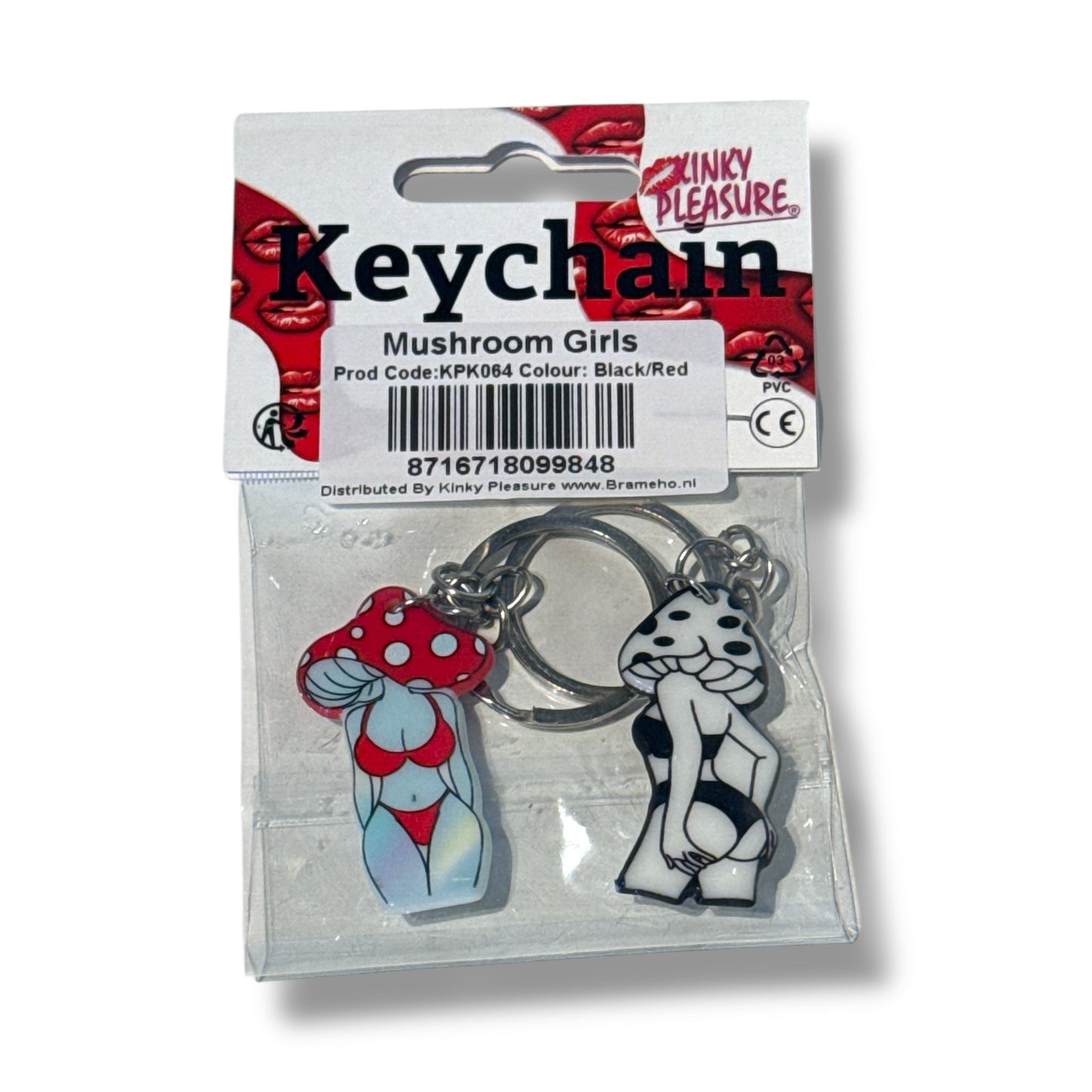 Set van 2 Sleutelhangers – Sexy Paddenstoel Vrouwen | Grappige Sleutelhangers