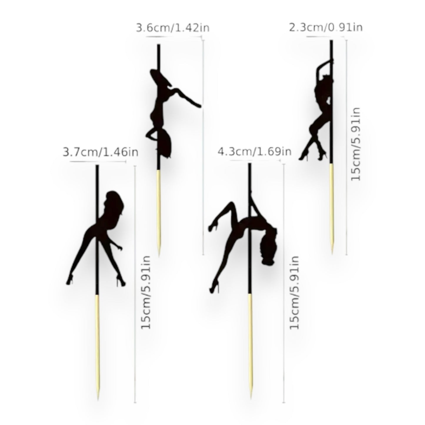 Stripper Prikkers - Vrouw - Set van 8 Stuks