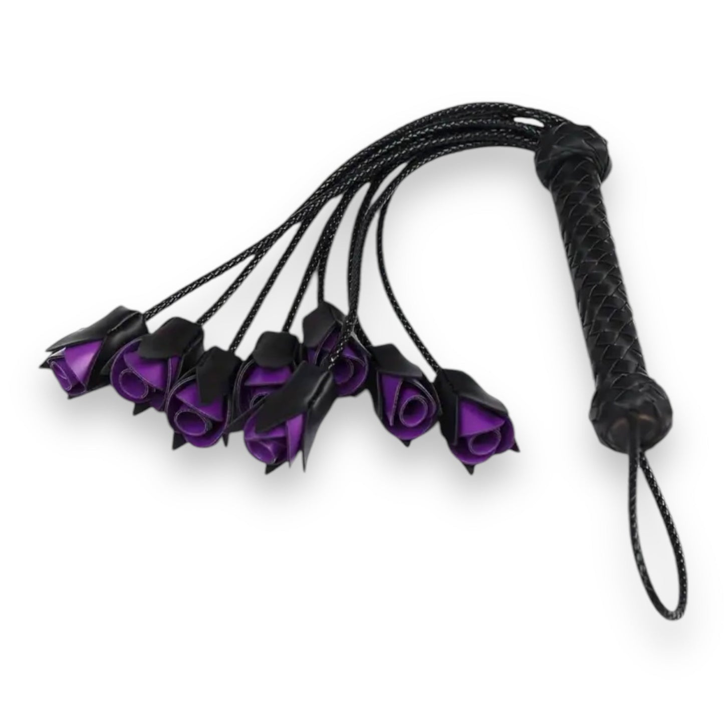 Exclusieve Rozen Flogger Zweep - Rood/Paars