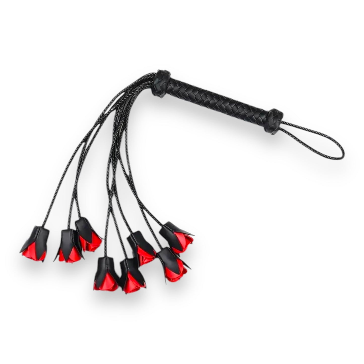 Exclusieve Rozen Flogger Zweep - Rood/Paars