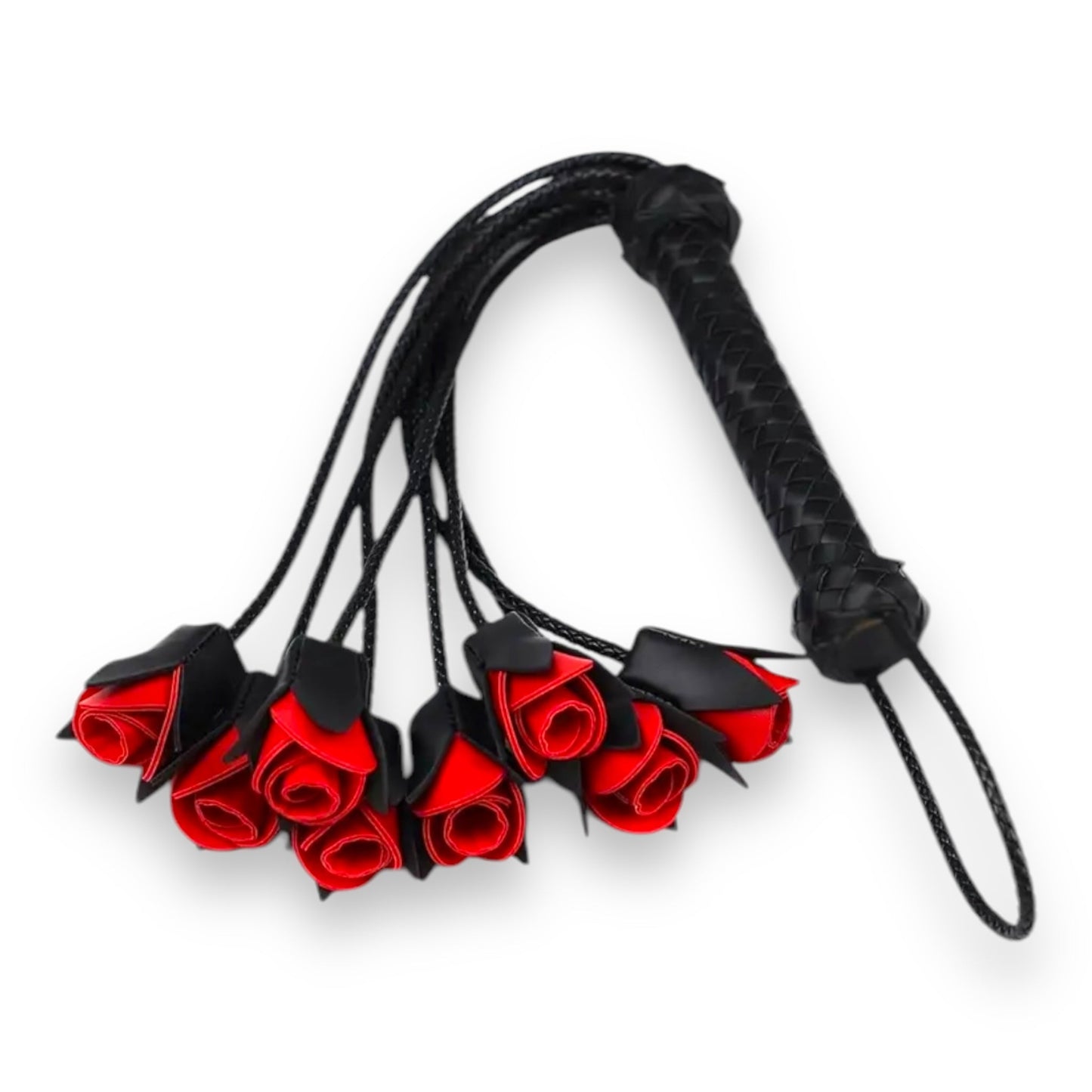 Exclusieve Rozen Flogger Zweep - Rood/Paars