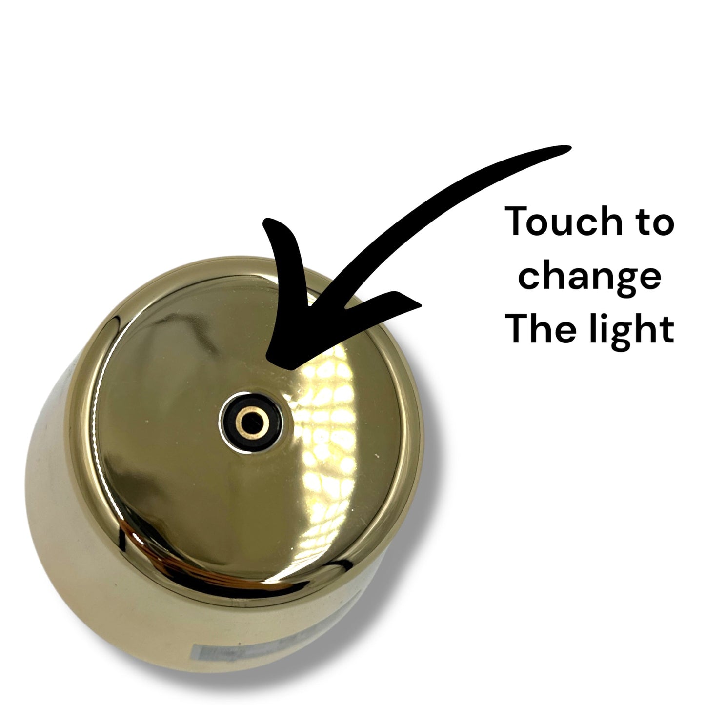 Gouden Tafellamp 'Man met Lampenkap' – Touch dimbaar – USB