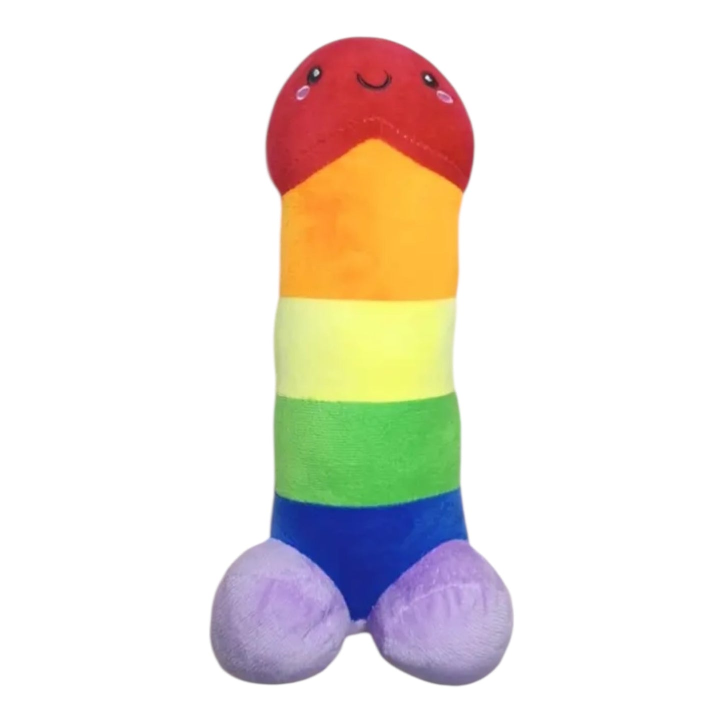 Pluche Regenboog Penis – 30 cm Knuffel met Lachgezicht