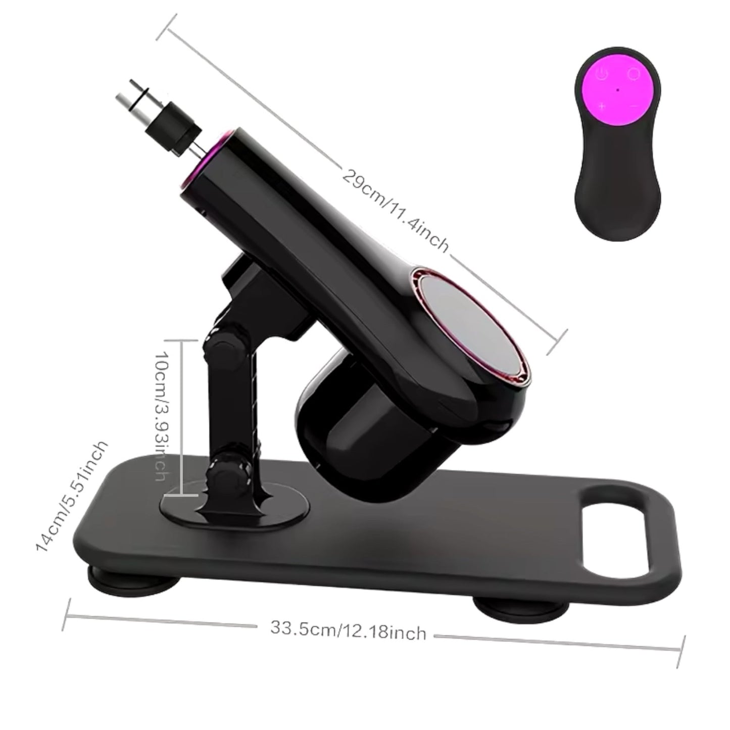 Fuck Machine met Kristallen Dildo - Afstandsbediening - Inclusief 2 Opzetstukken