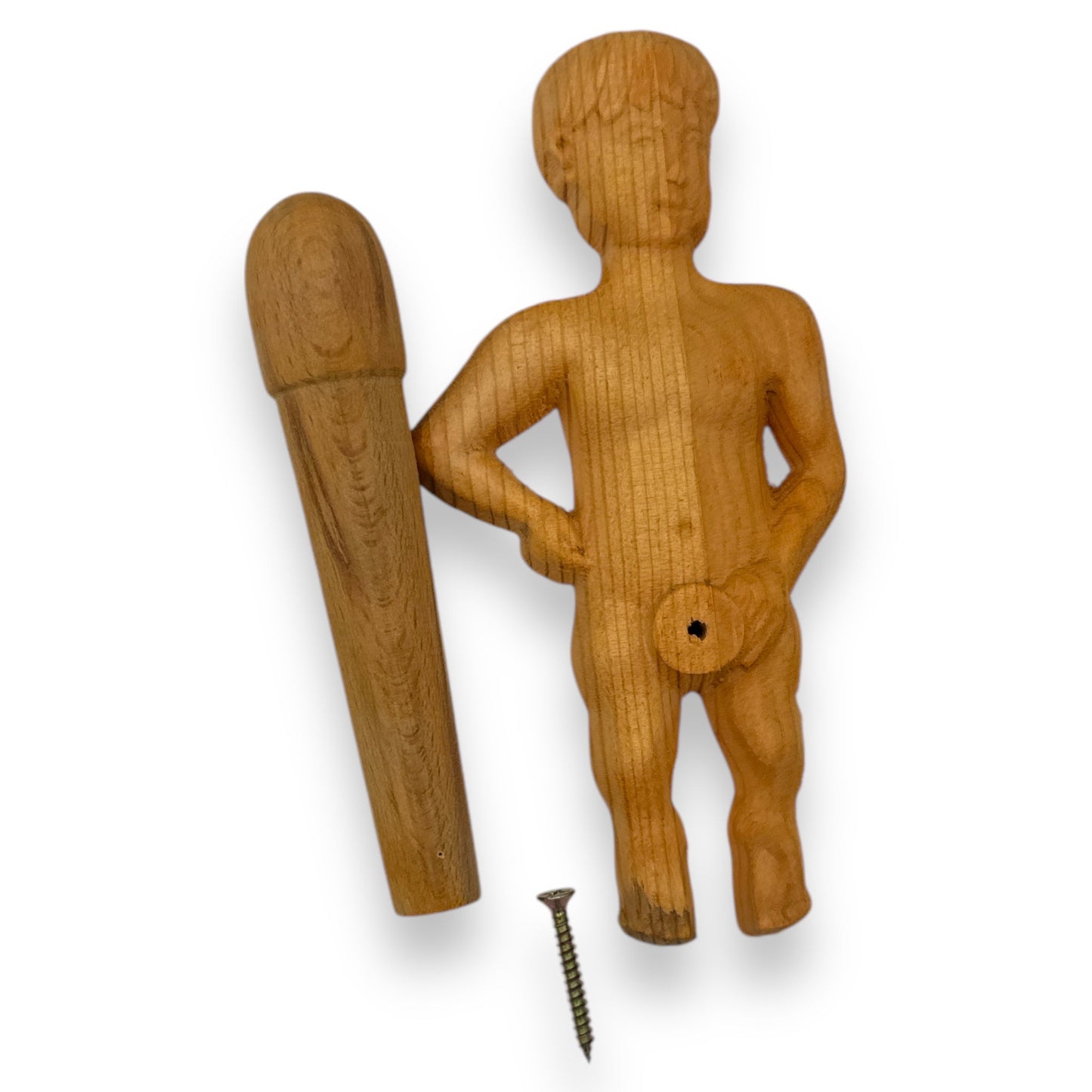 Houten Toiletrolhouder – Grappig Beeldje met Origineel Design