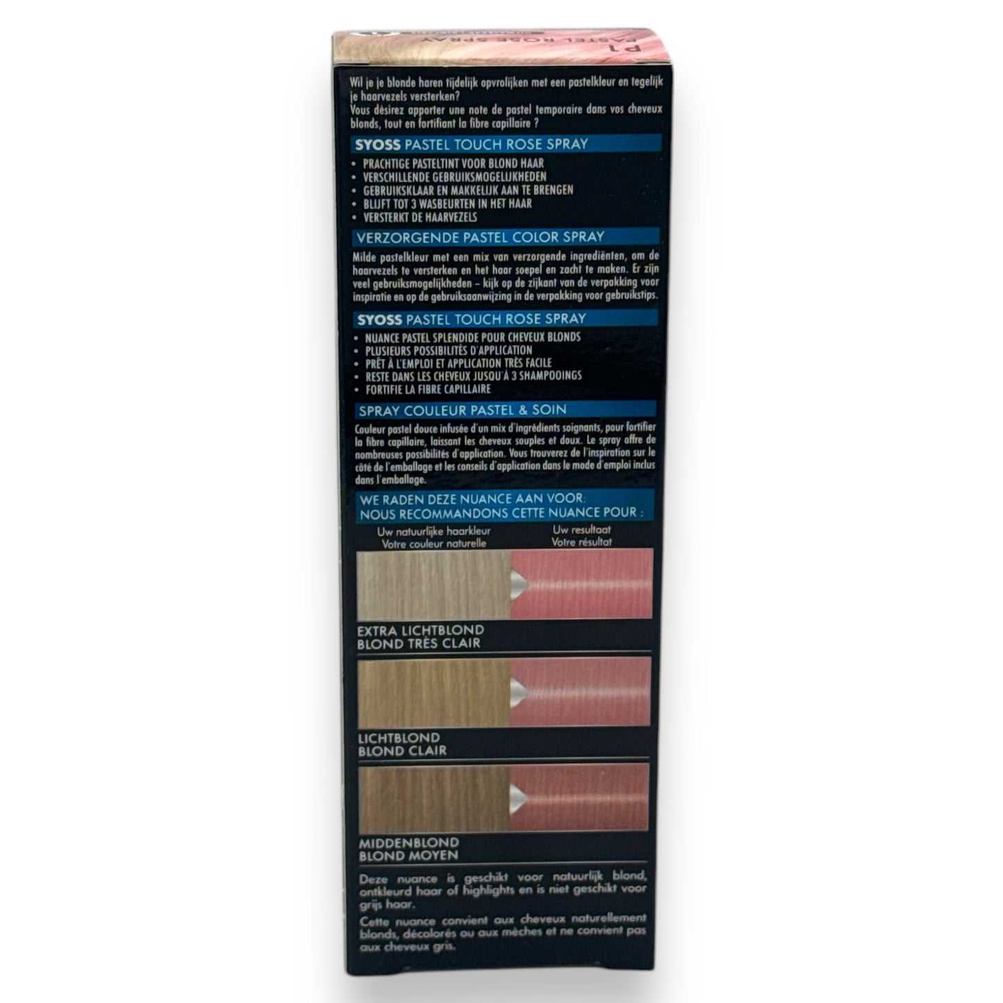 Syoss - P1 - Pastel Touch Rose Blond Spray - 125ml (Kleurespray)