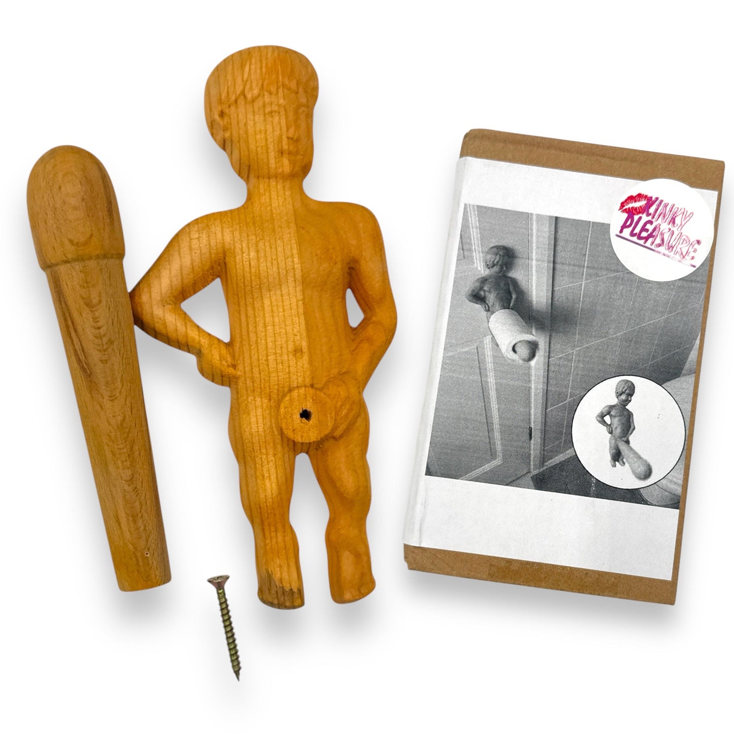 Houten Toiletrolhouder – Grappig Beeldje met Origineel Design