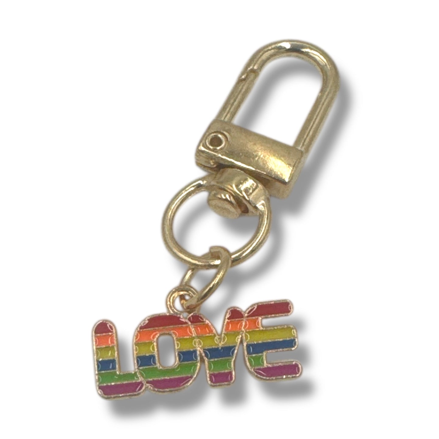 LOVE Sleutelhanger – Regenboog Pride Clip Hanger (Metaal)
