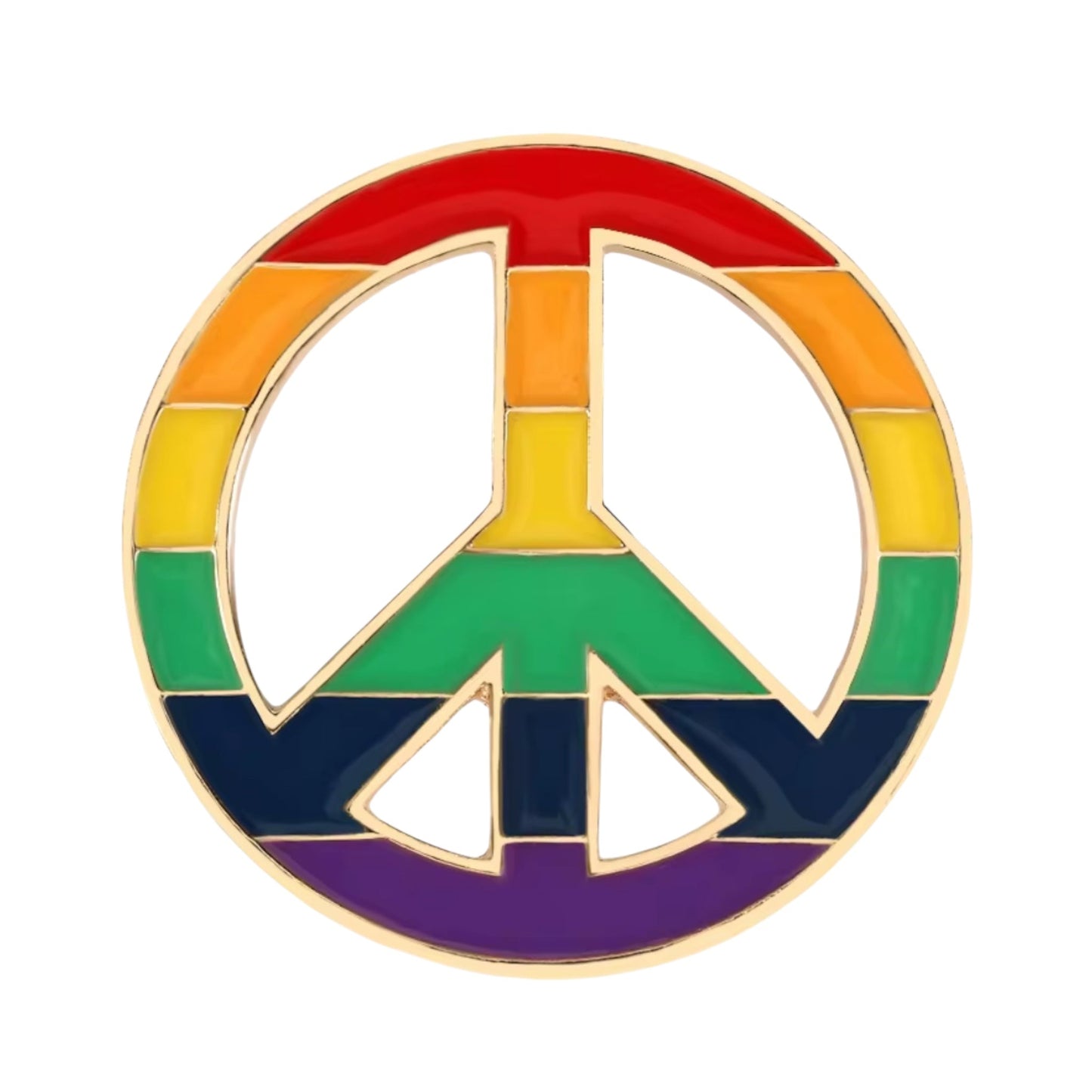 Regenboog Peace Teken Pin – Metalen Speldje Pride