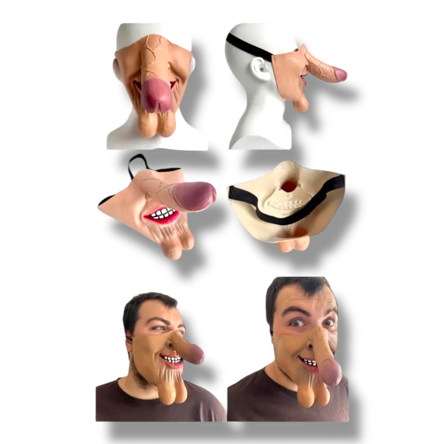 Piemelhoofd Masker – Grappig en Ondeugend Hoofddeksel