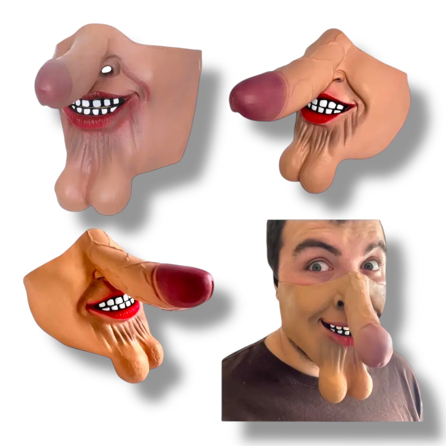 Piemelhoofd Masker – Grappig en Ondeugend Hoofddeksel