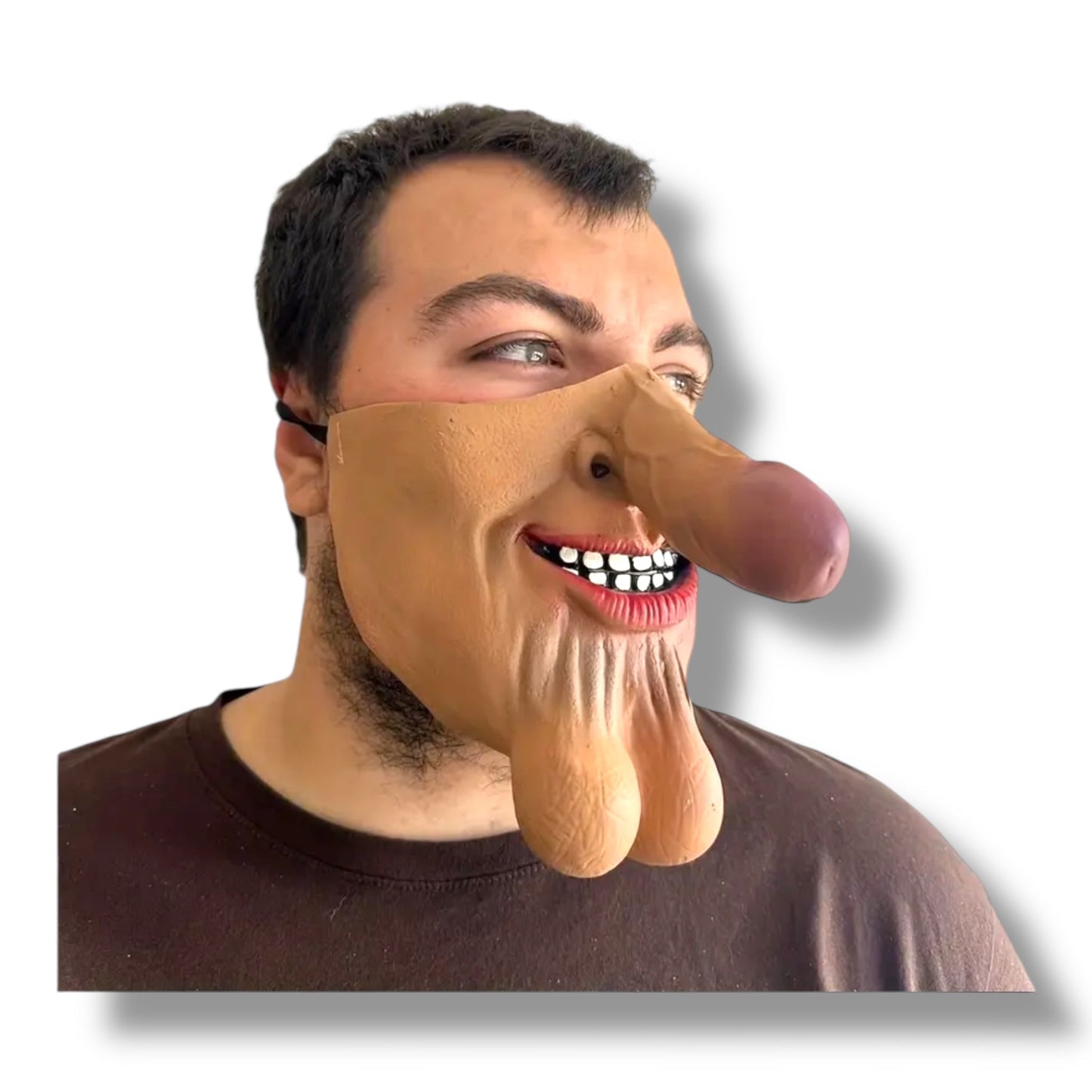 Piemelhoofd Masker – Grappig en Ondeugend Hoofddeksel