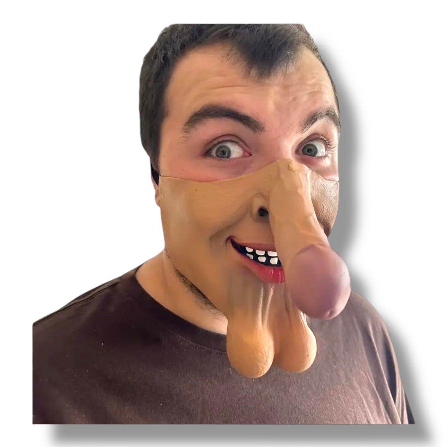 Piemelhoofd Masker – Grappig en Ondeugend Hoofddeksel