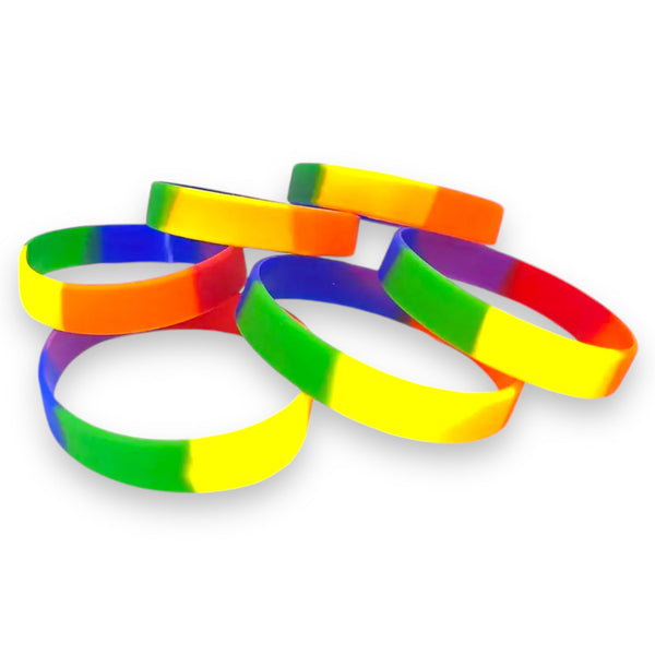 Regenboog Siliconen Polsbandjes - Set van 6