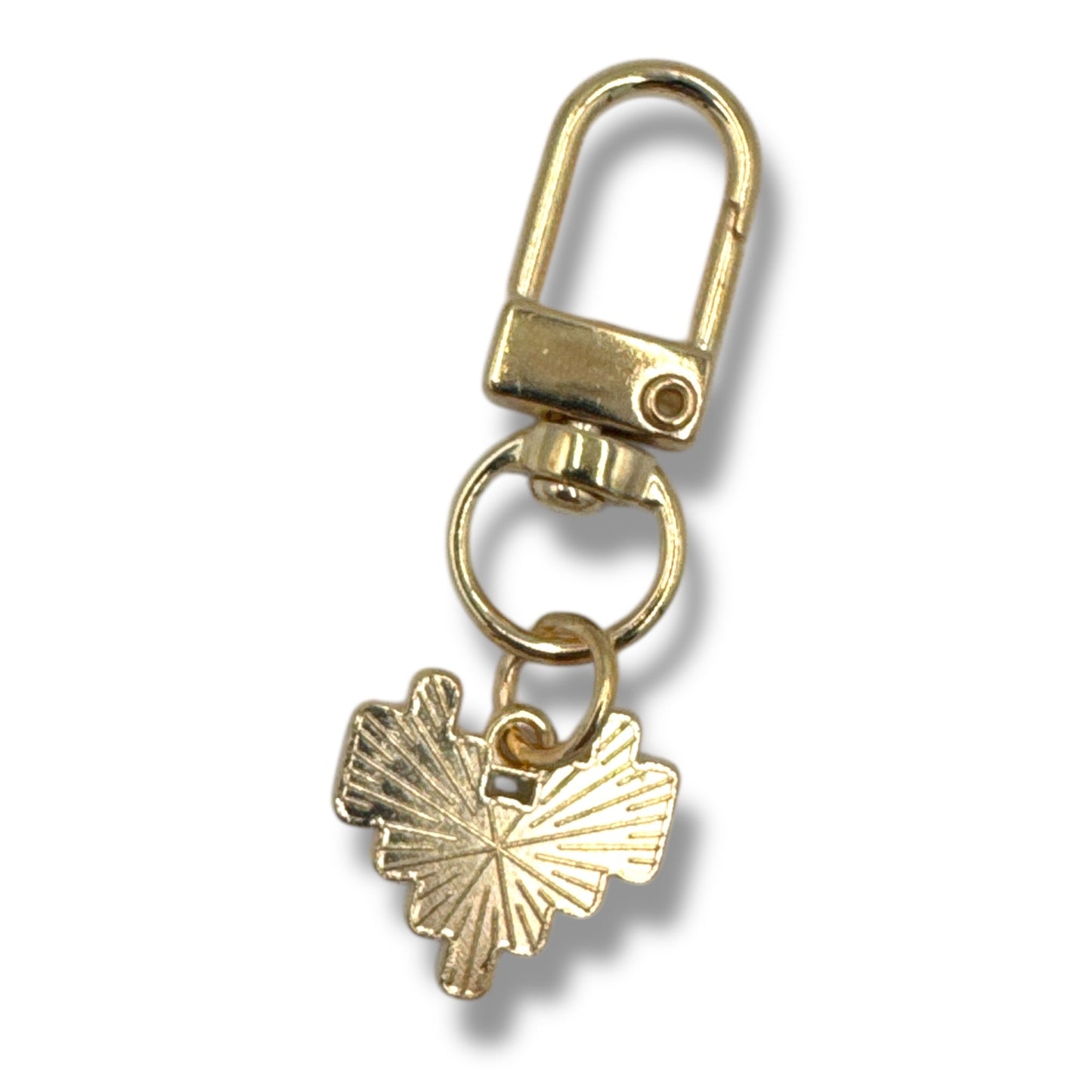 Pride Hart Sleutelhanger – Gekleurde Strepen met Goudkleurige Clip