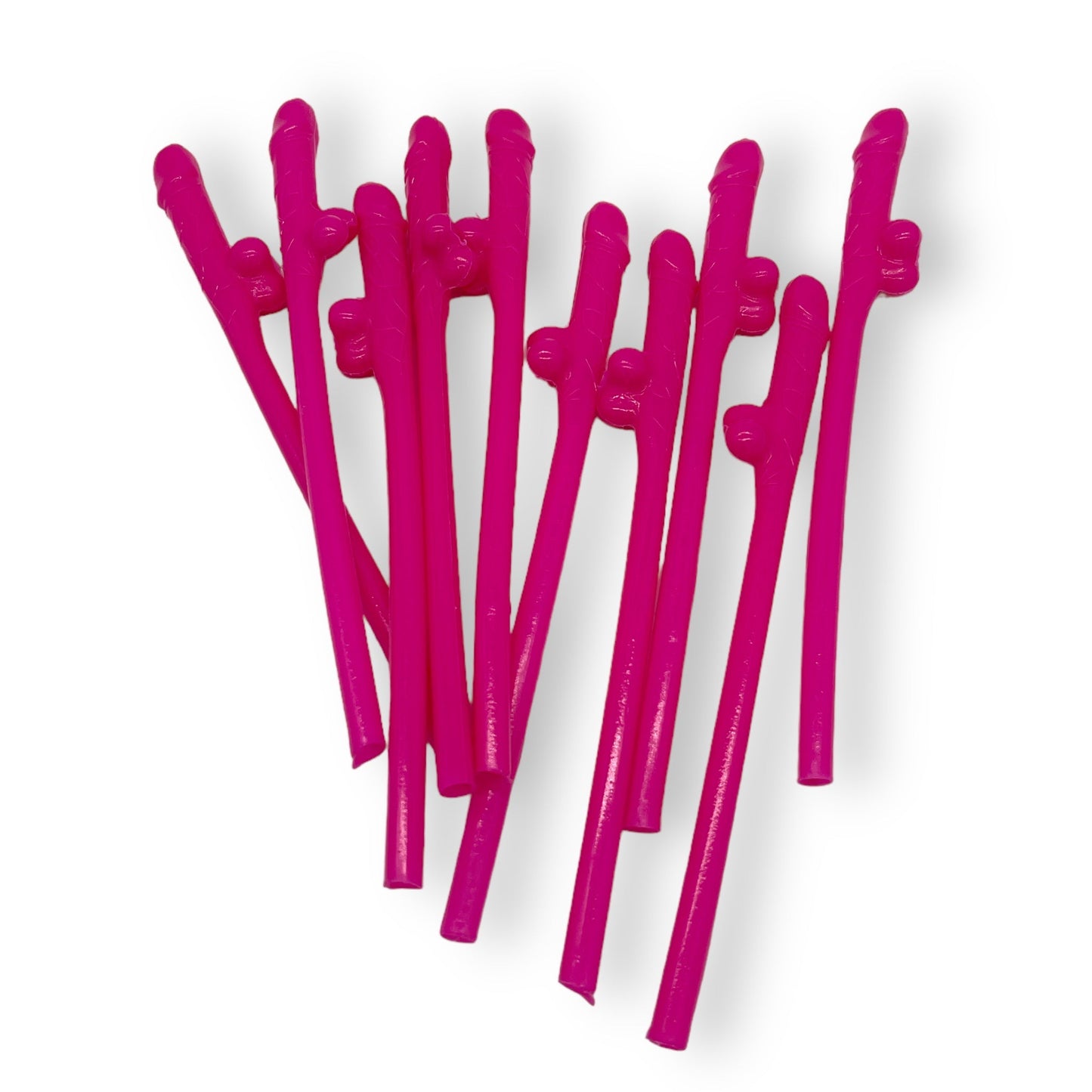 Piemel Rietjes – Set van 10 Roze Drinkrietjes | Vrijgezellenfeest Accessoire