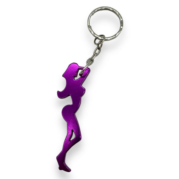 Sexy Flaschenöffner-Schlüsselanhänger – Lila