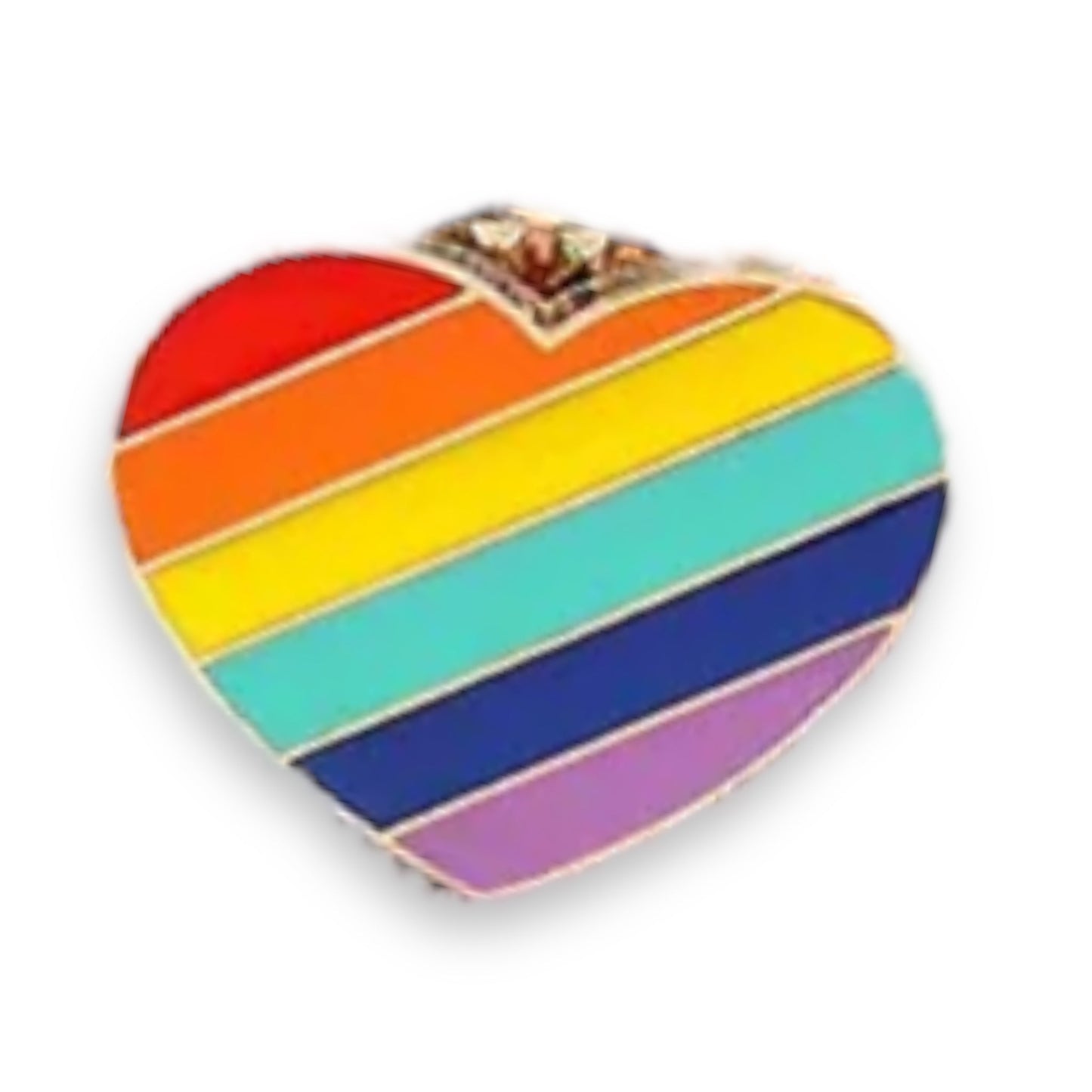 Hartvormige Regenboog Pin – LGBTQ+ Pride Speldje