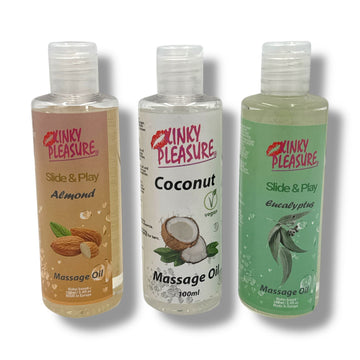 Massageolie Set Amandel, Kokos en Eucalyptus - 3x100 ml