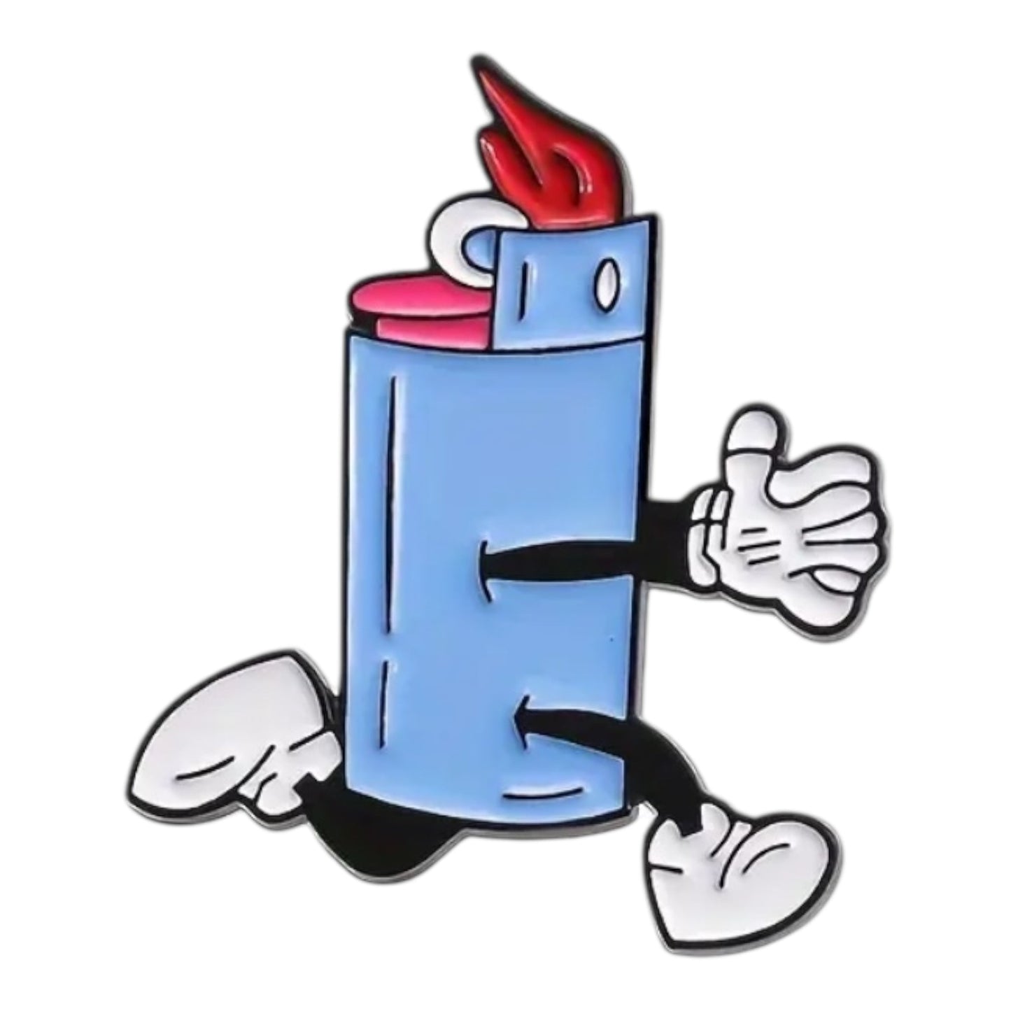 Grappige Pin Set – Aansteker & Joint – Cartoonstijl Emaille Speldjes