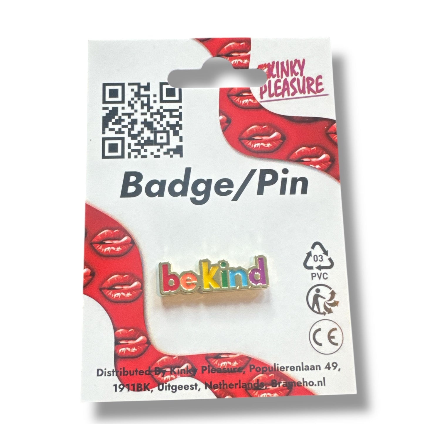 Be Kind Regenboog Pin – Positieve Speld met LGBTQ+ Pride Kleuren