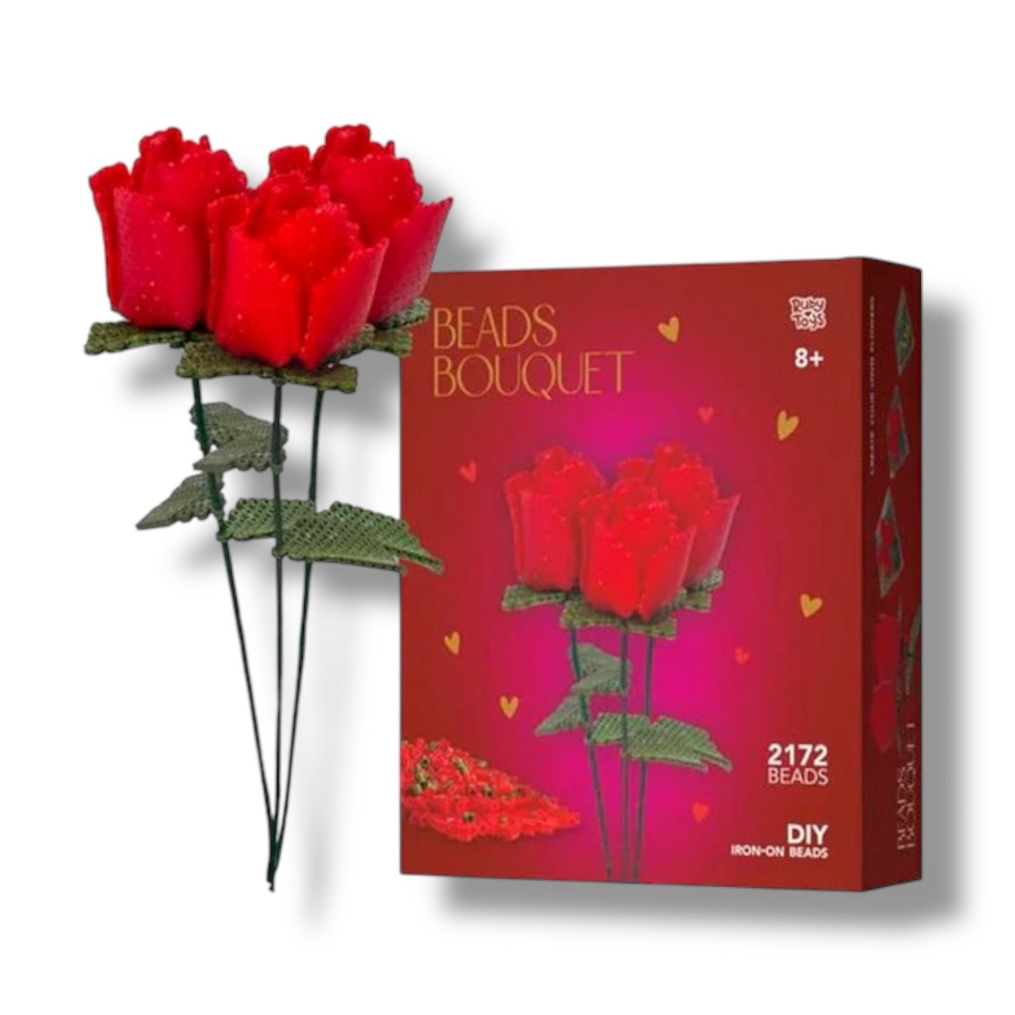 DIY Rozen Boeket van Strijkkralen – 2172-delig Bloemen Bouwpakket
