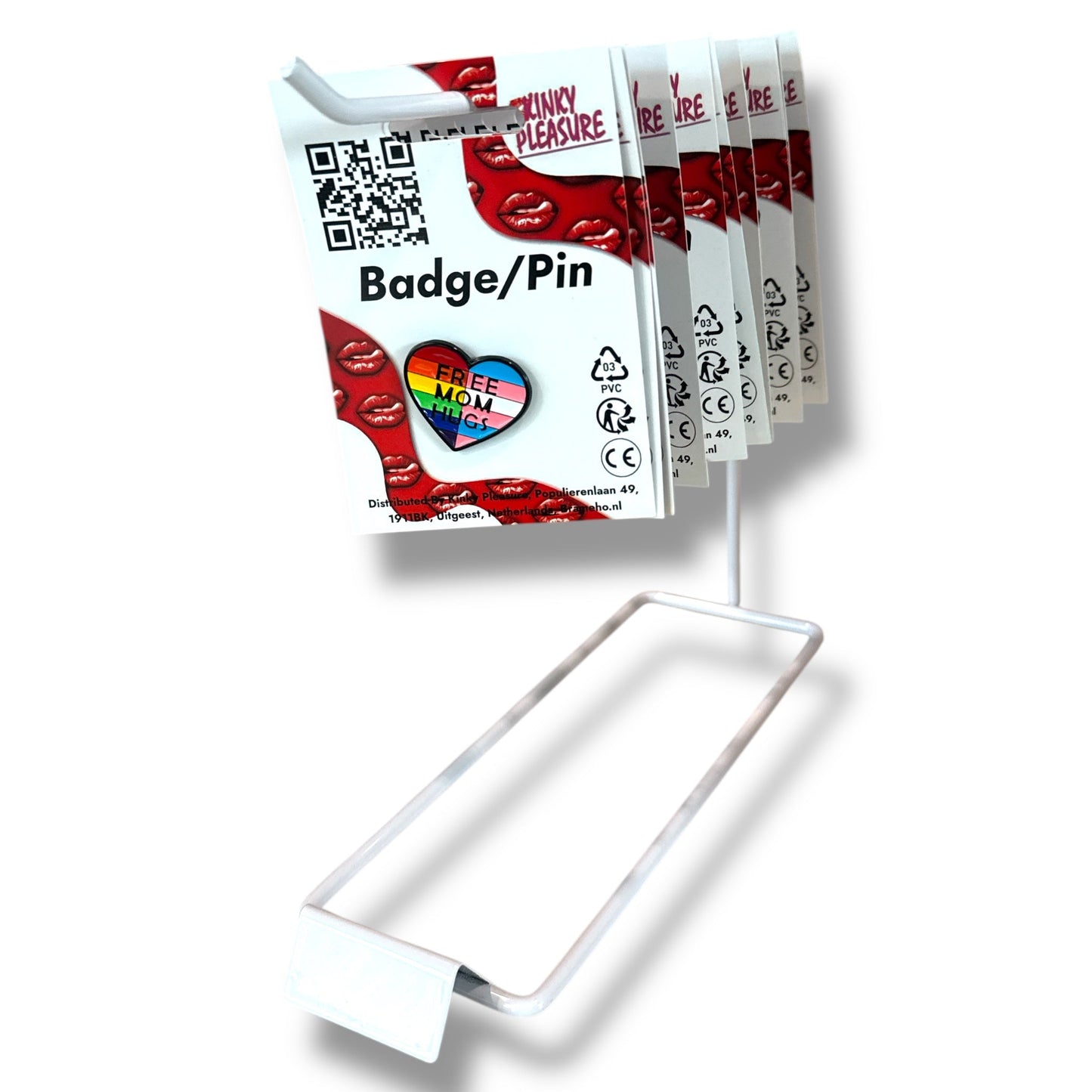 Display Houder Metaal – Sleutelhanger Standaard Zwart of Wit