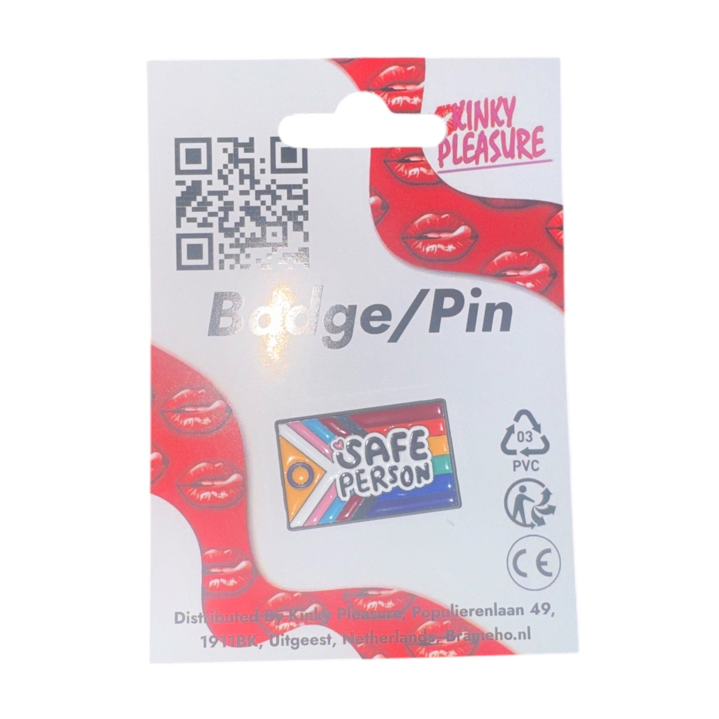 Safe Person Pin – Inclusieve Speld met Progress Pride Vlag