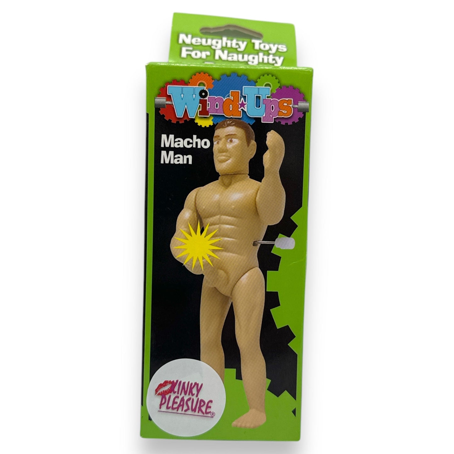 Opwindbare Macho Man - 2 Modellen Beschikbaar - Grappige Feestaccessoire