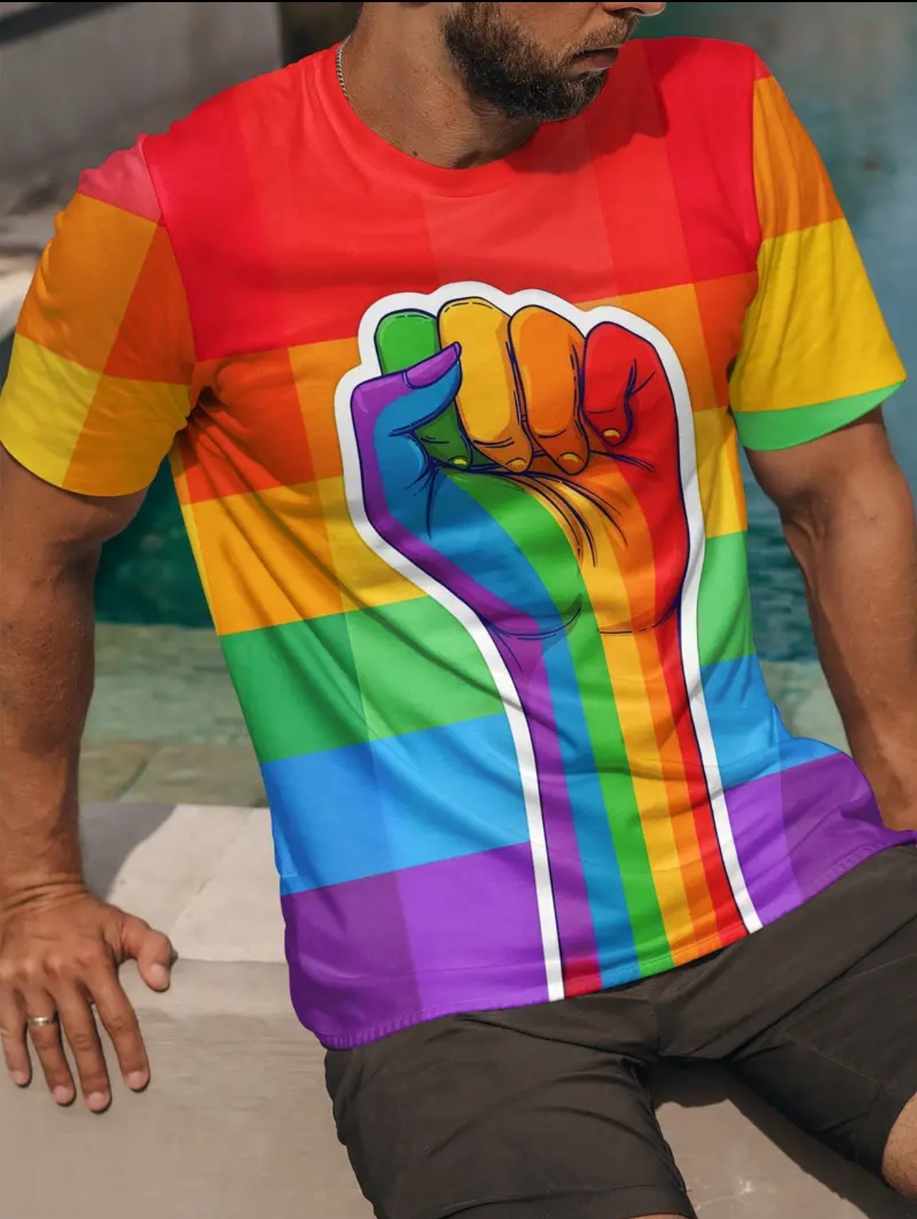Pride Regenboog T-Shirt - Maat L