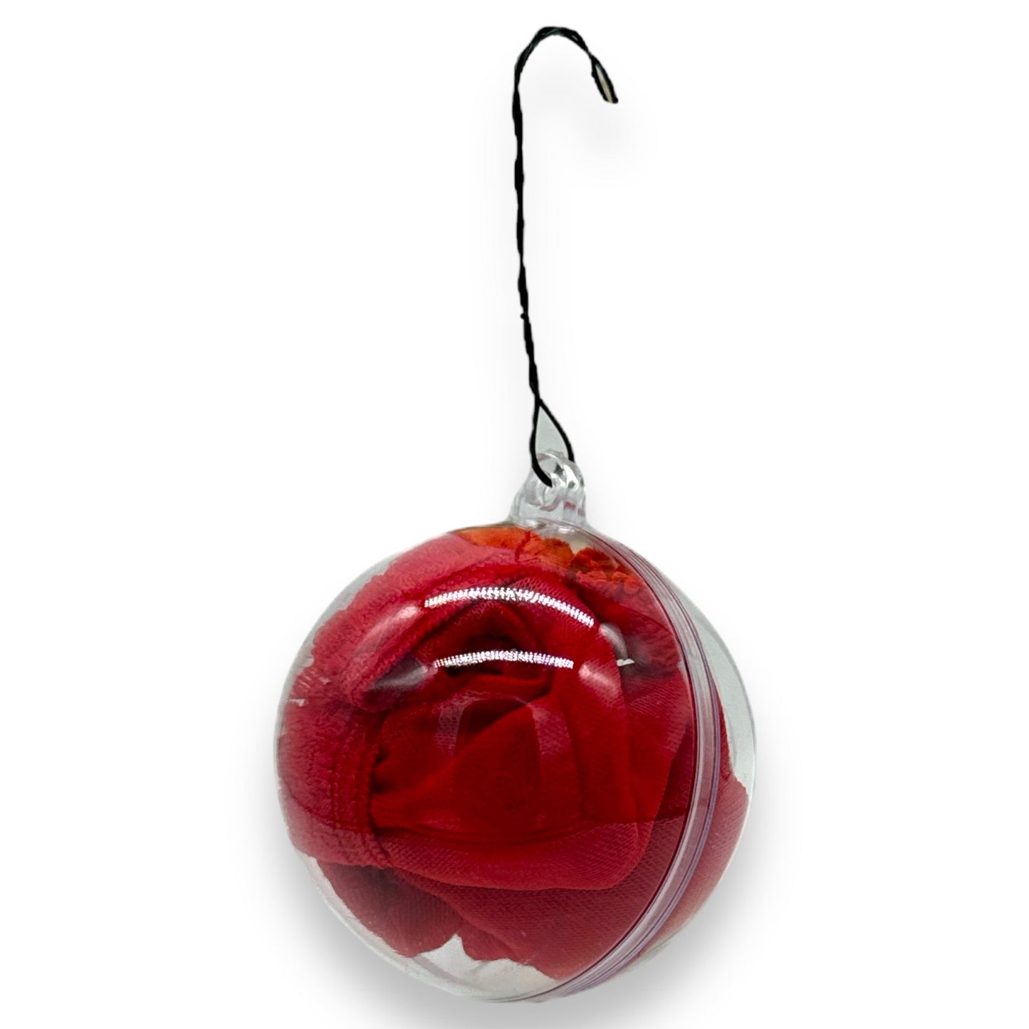Kerstbal met Rode Slip Binnenin - Uniek Cadeau