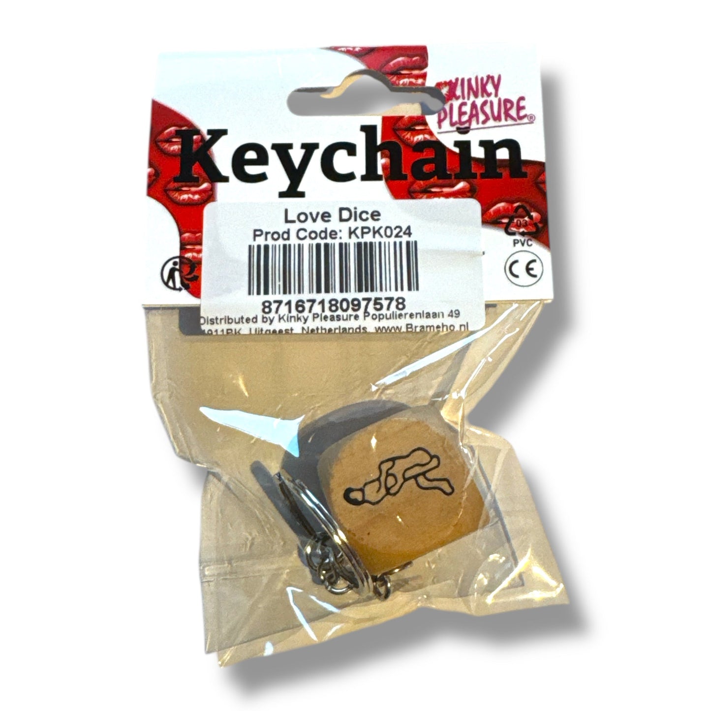 Kamasutra Dobbelsteen Sleutelhanger – Houten Erotische Sleutelhanger
