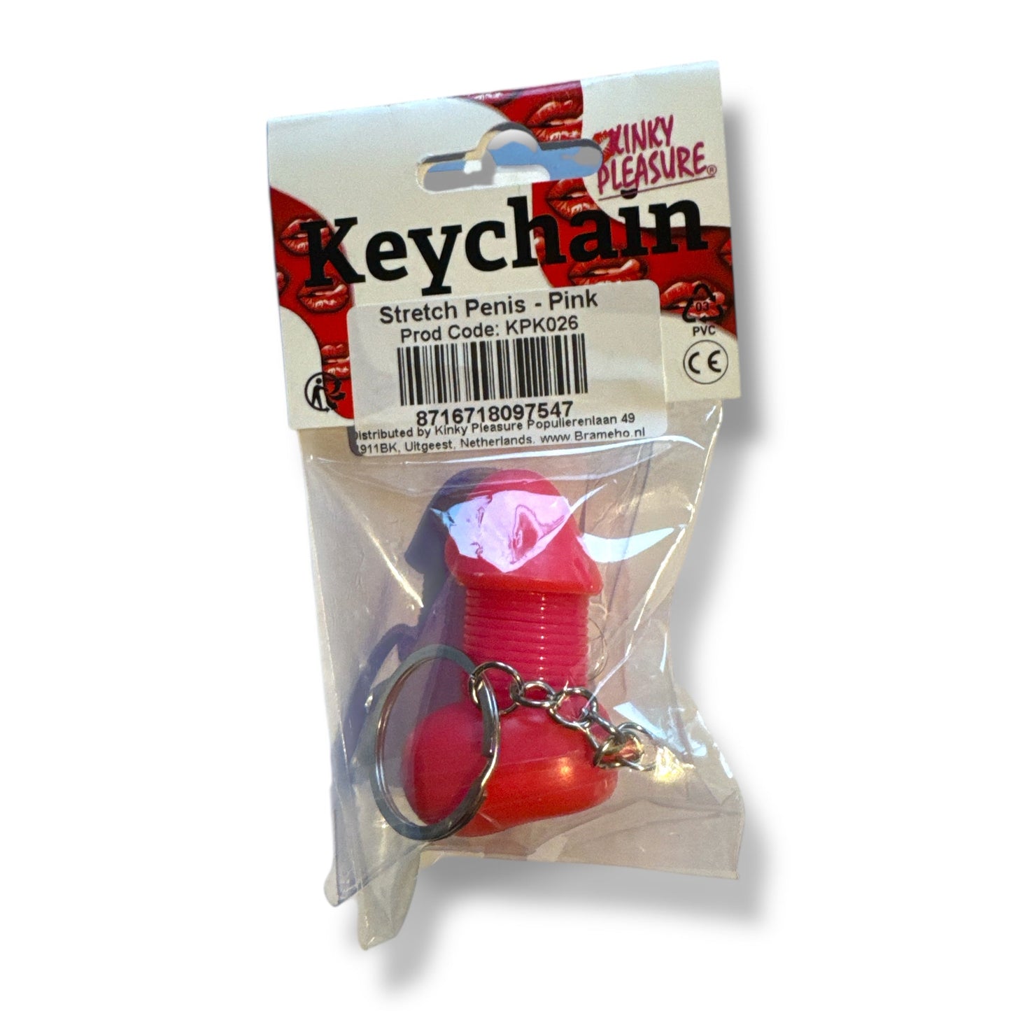 Penis Sleutelhanger Roze – Met Veermechanisme