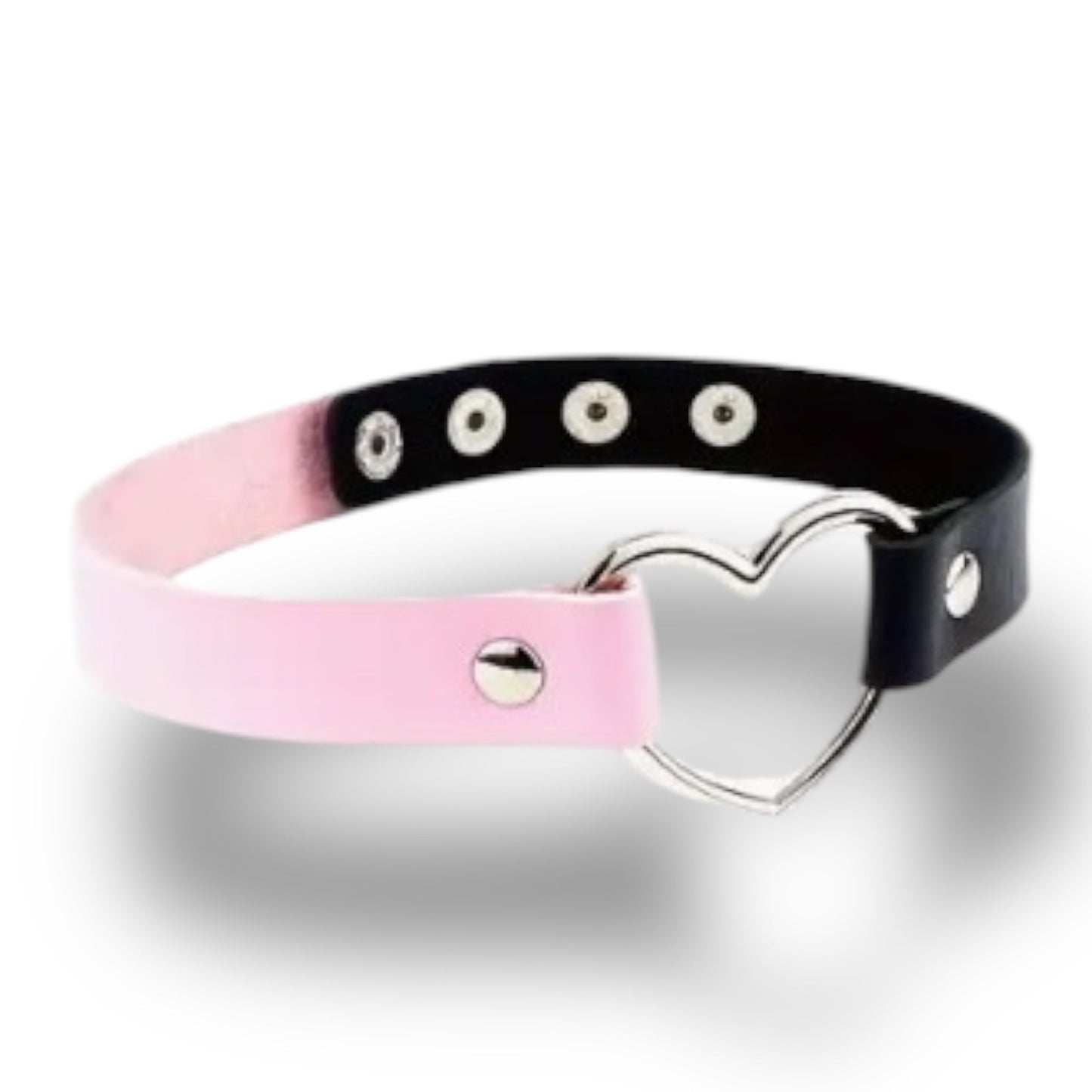 Choker Met Hart of Ring – 4 Designs – Verstelbaar Kunstleer