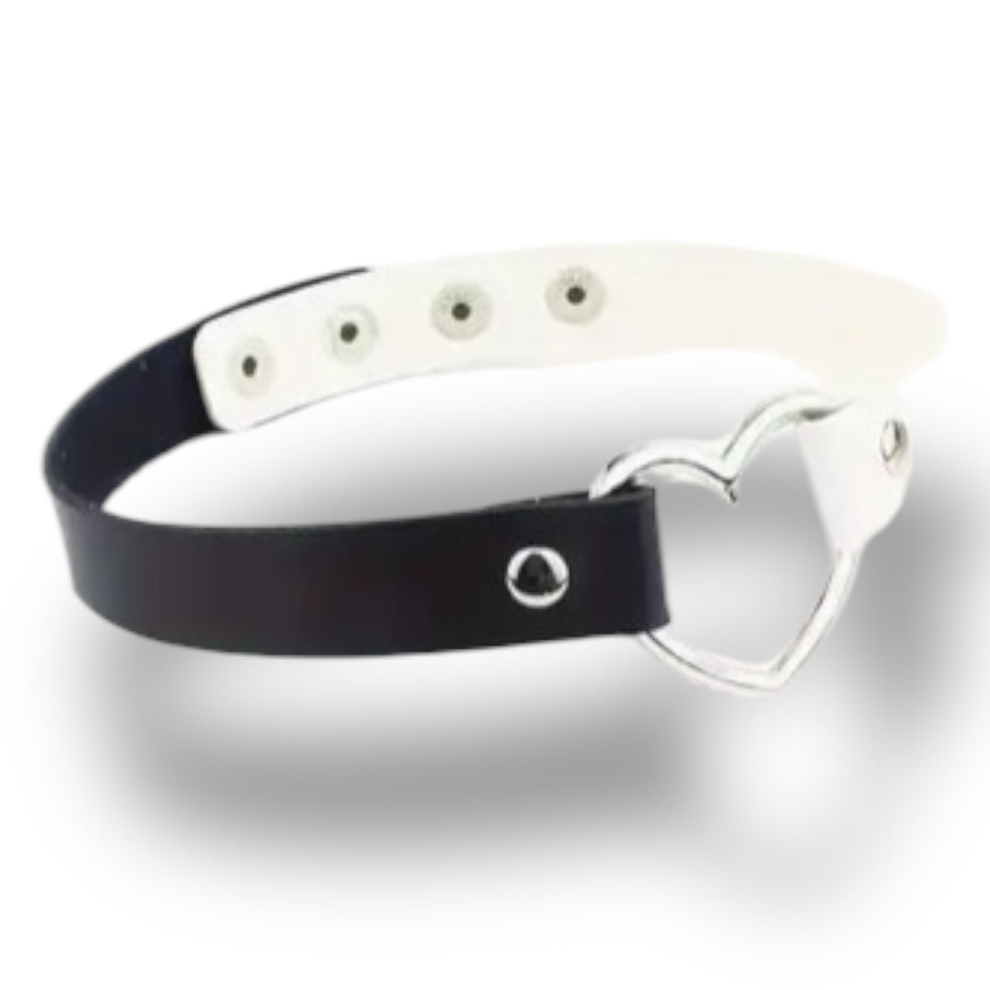 Choker Met Hart of Ring – 4 Designs – Verstelbaar Kunstleer