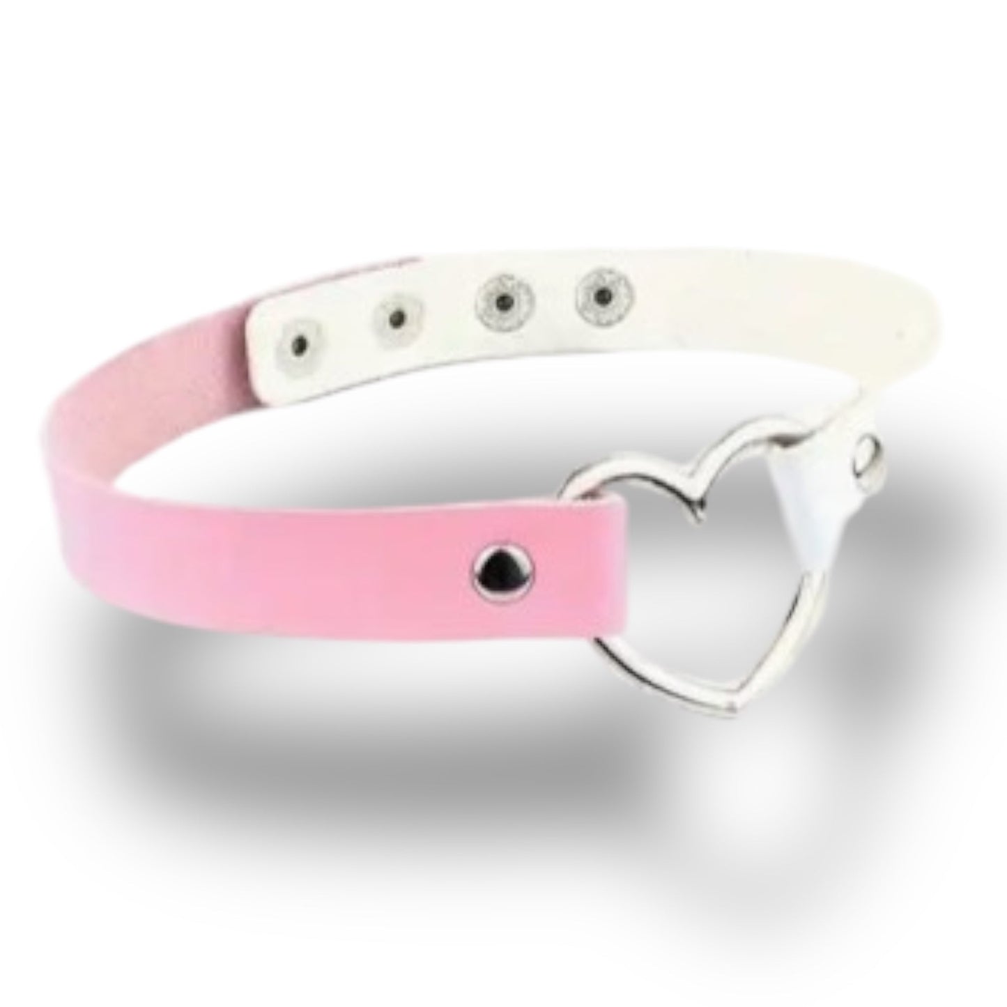 Choker Met Hart of Ring – 4 Designs – Verstelbaar Kunstleer