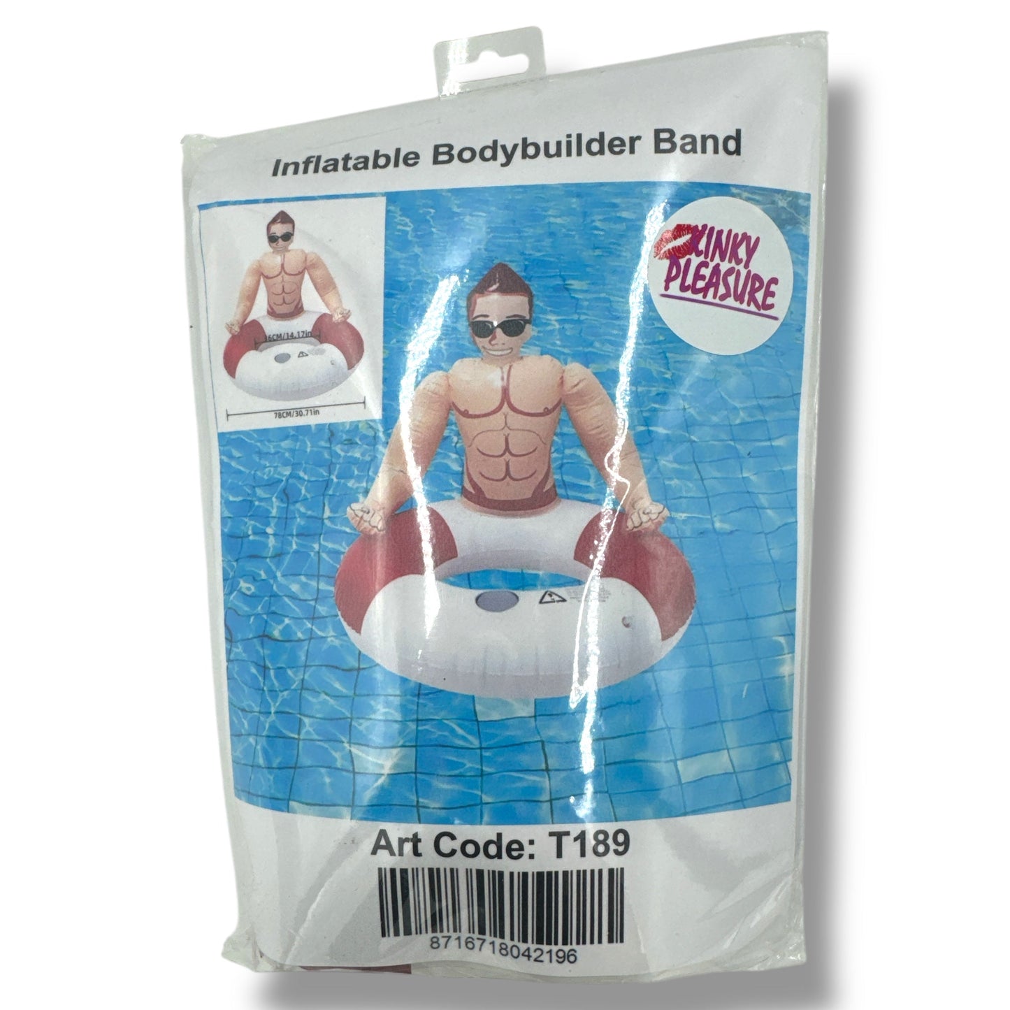 Opblaasbare Zwemband Bodybuilder – Met Spieren & Zonnebril