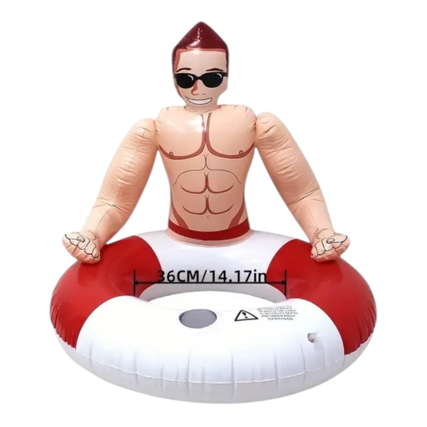 Opblaasbare Zwemband Bodybuilder – Met Spieren & Zonnebril