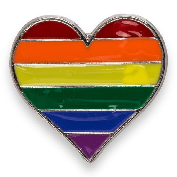 Regenboog Hartpin van Metaal - Pride en Solidariteit