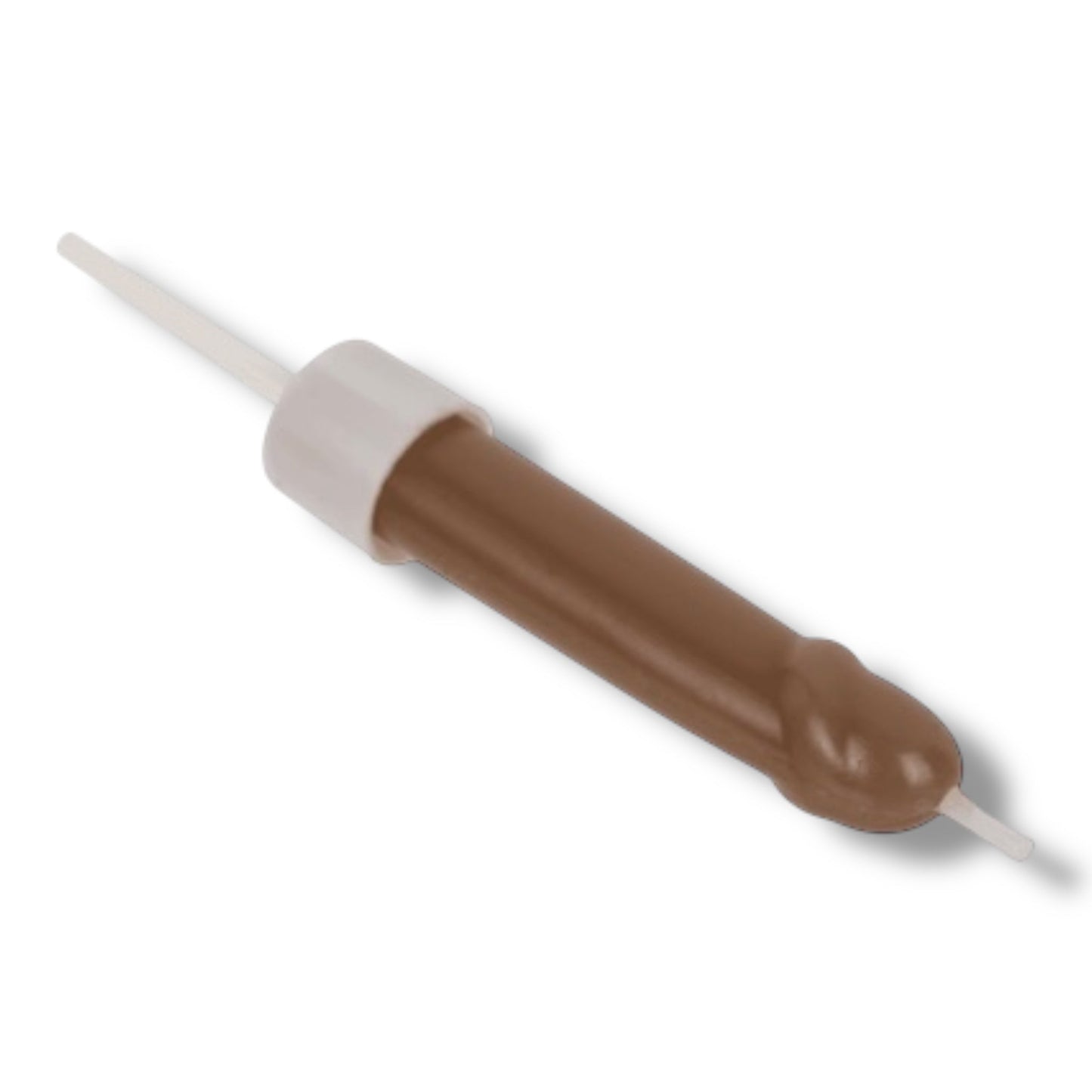 Peniskaarsjes – 6 Stuks in Displayverpakking – Bruin & Beige – Met Houdertjes