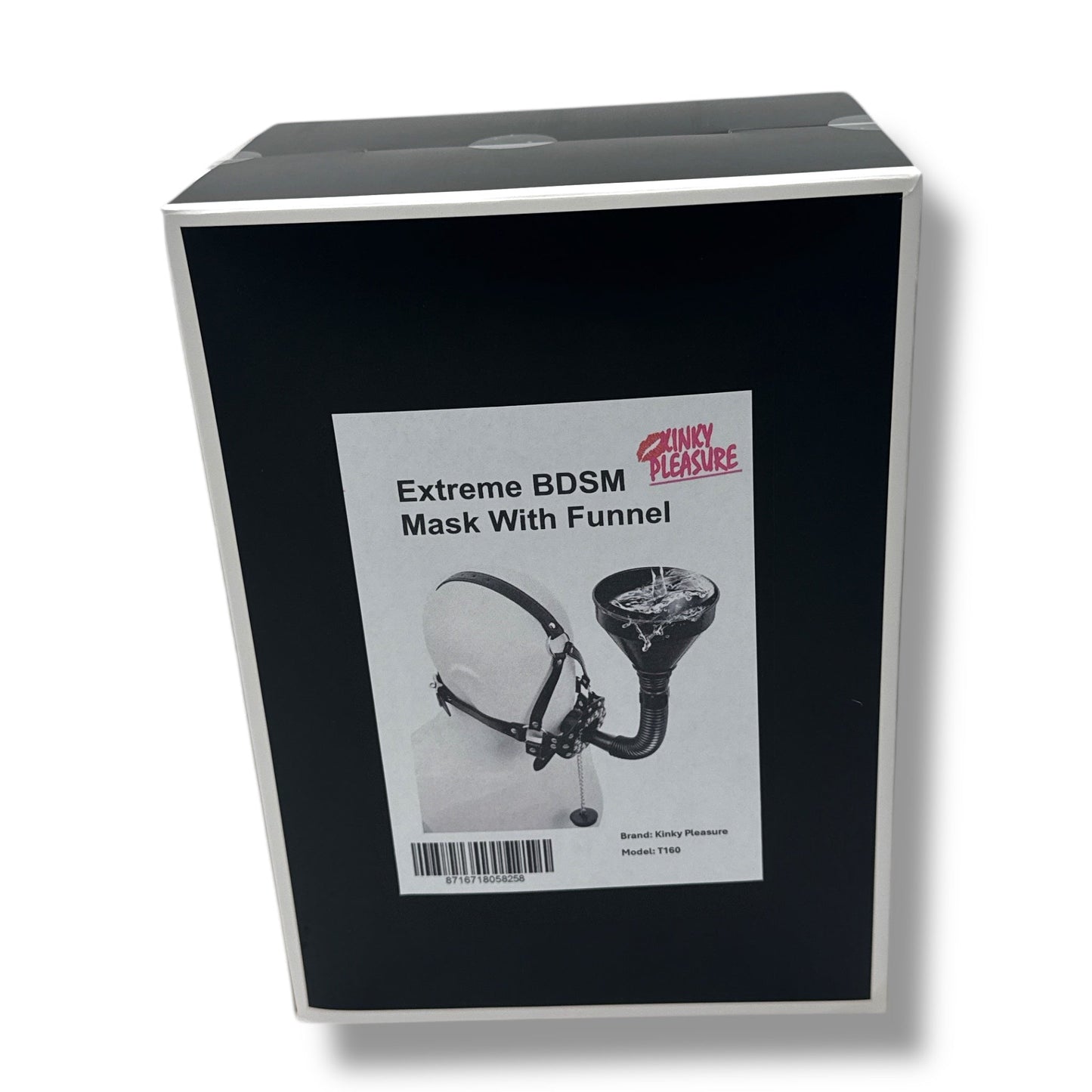 Extreme BDSM Masker met Trechter – Verstelbare Head Harness