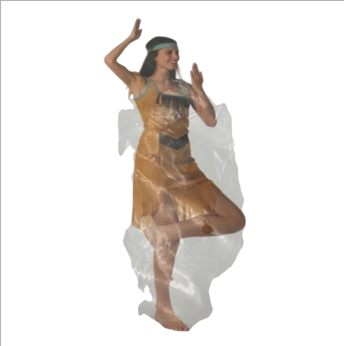 Indianen Jurk voor Dames – Verkleedkostuum met Hoofdband – Maat M & L