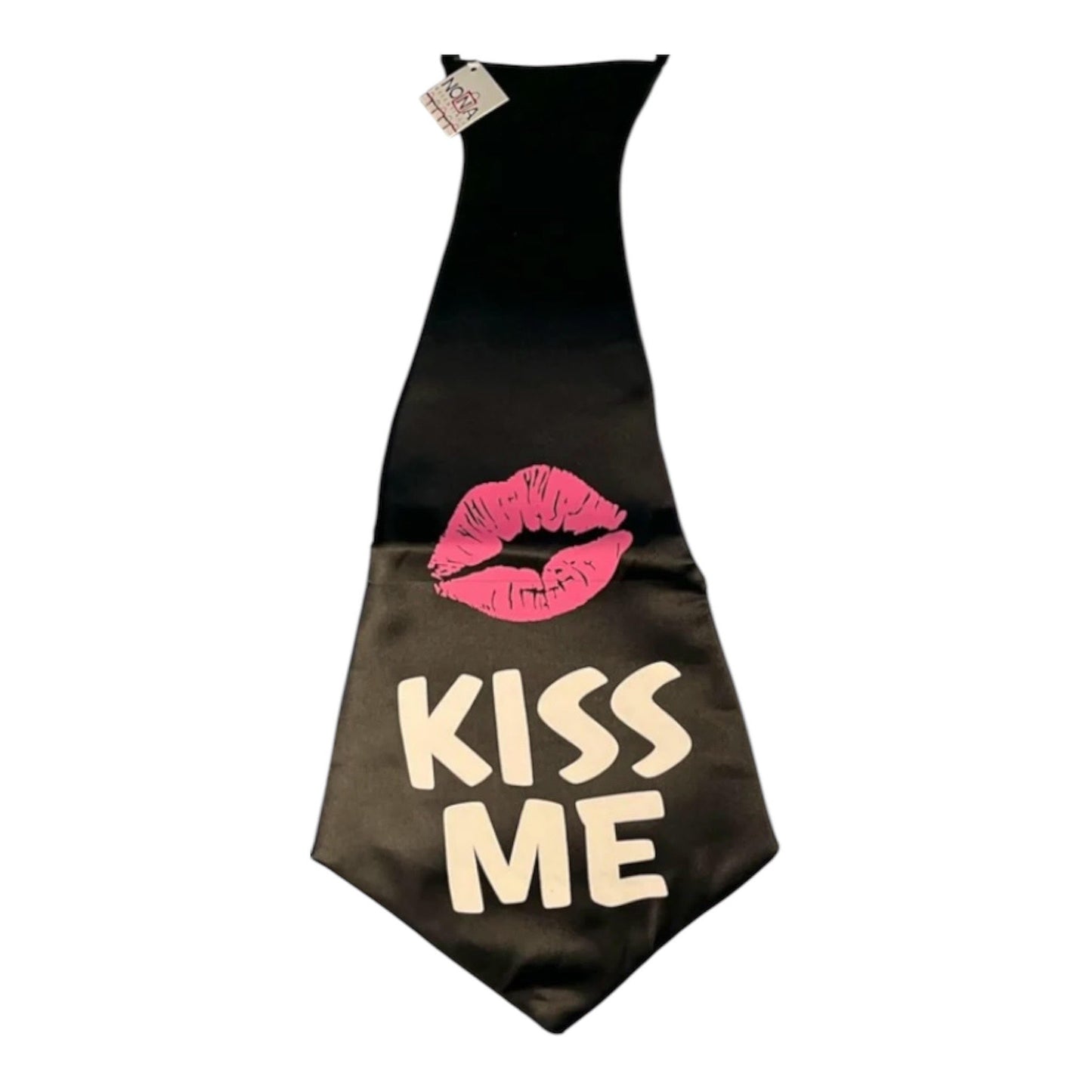 Mega Stropdas XXL - Kiss Me! - Zwart