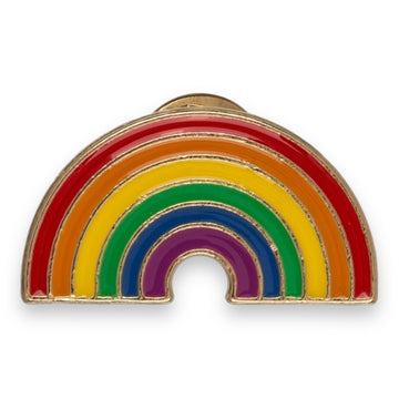 Regenboog Pin in Halve Boogvorm - Emaille Look