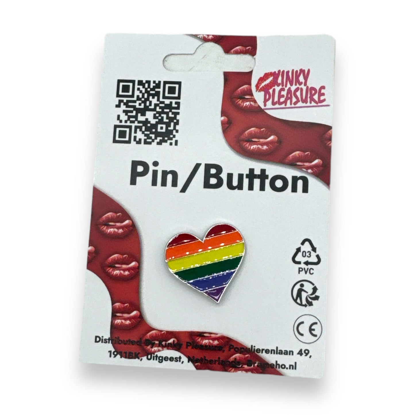 Regenboog Hartvormige LGBTQ+ Pin – Pride Speldje van Metaal