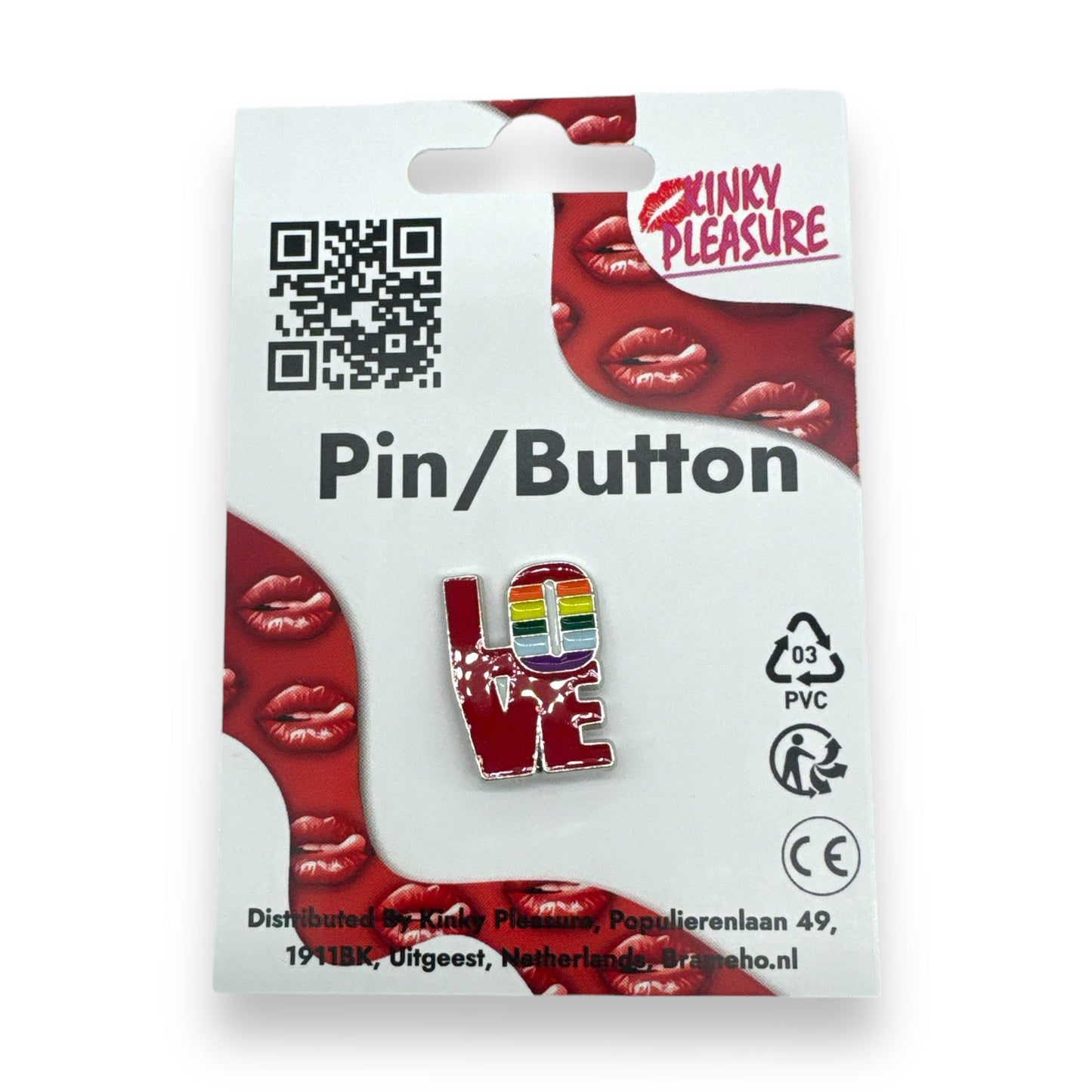 LOVE Letters Pin – Regenboog Speldje met Pride Kleuren