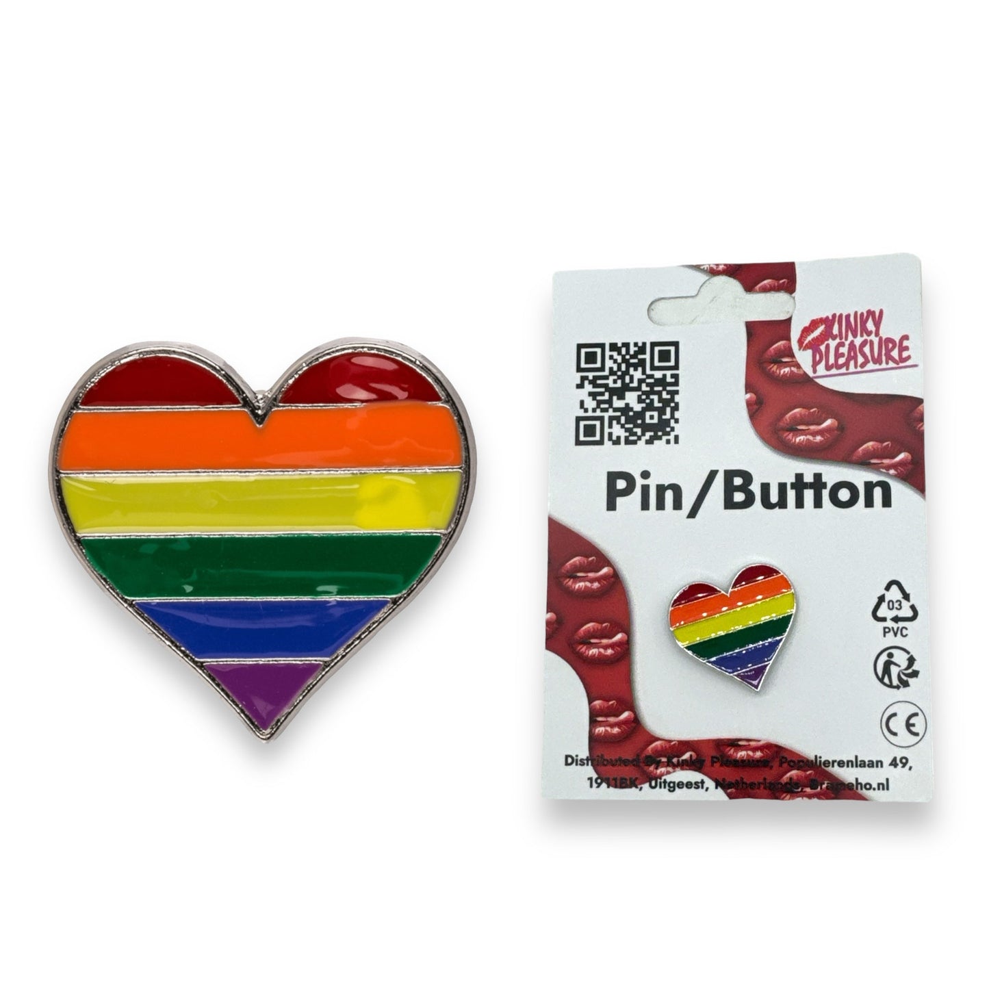 Regenboog Hartvormige LGBTQ+ Pin – Pride Speldje van Metaal