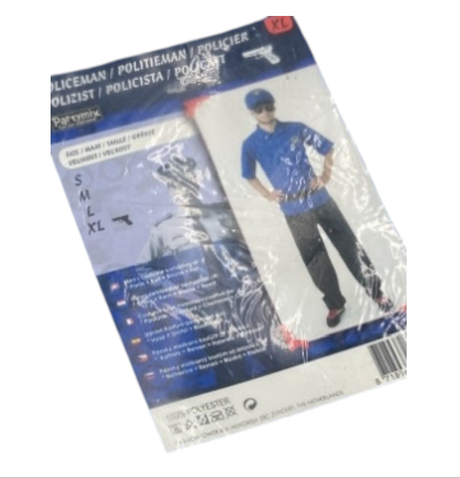 Politieagent Verkleedset Heren – Inclusief Broek, Shirt, Riem & Pet – Maat L / XL