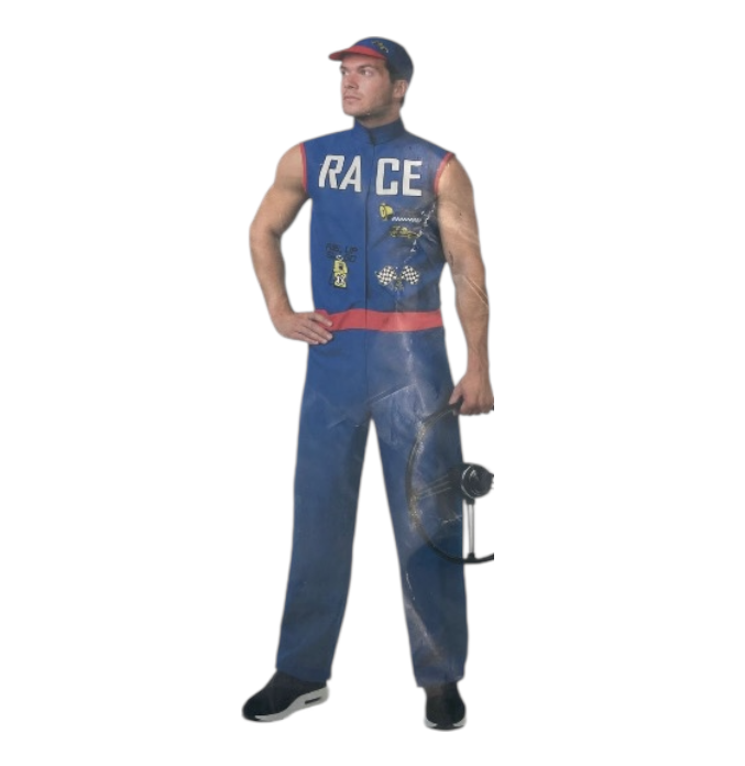Racer Verkleedkostuum Heren – Inclusief Pak & Pet – Maat M L XL